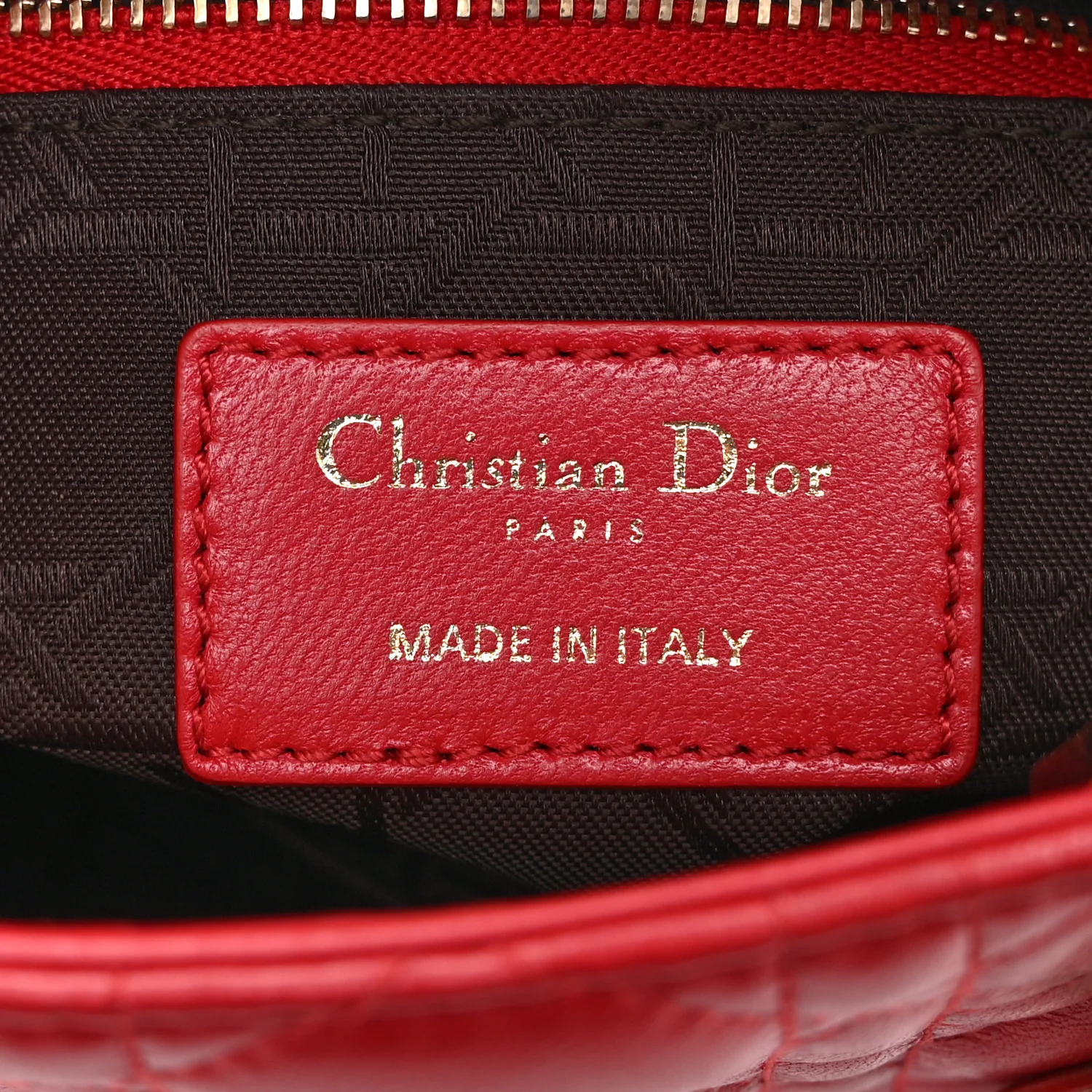 Lambskin Cannage Mini Lady Dior Red - Image 6