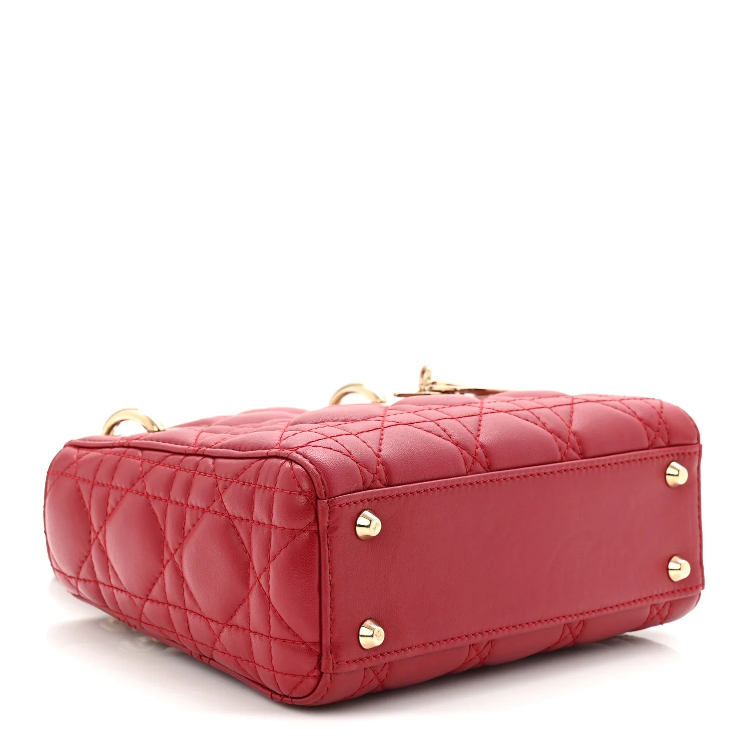 Lambskin Cannage Mini Lady Dior Red - Image 4