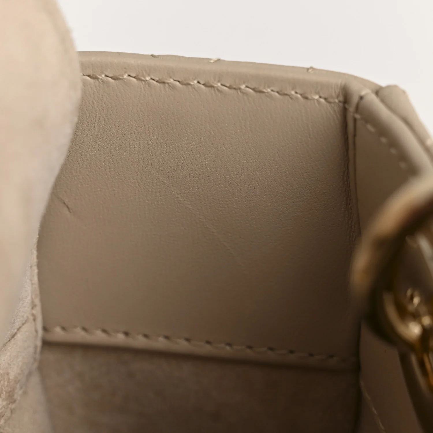 Lambskin Cannage Mini Lady Dior Sand - Image 11