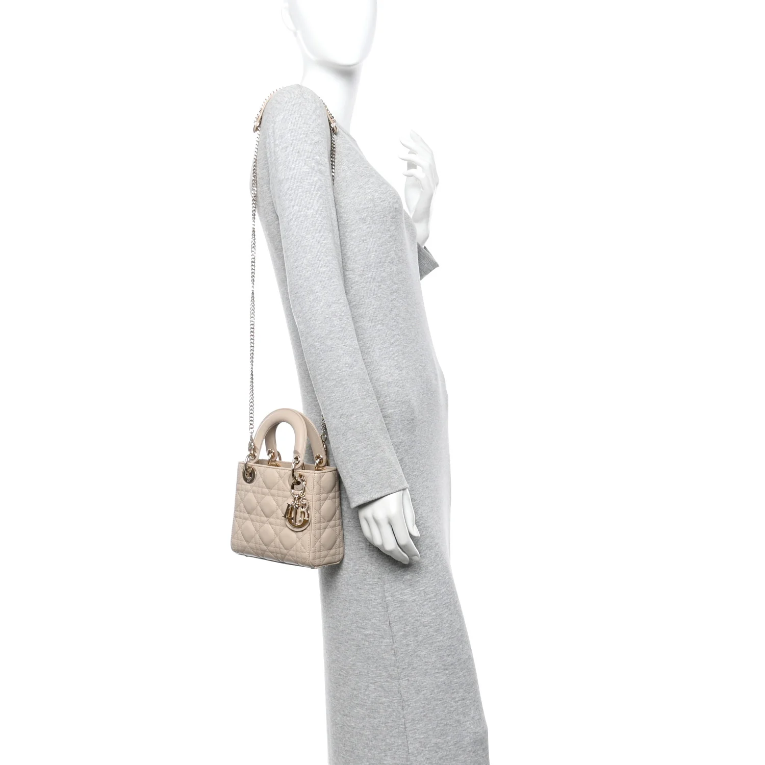Lambskin Cannage Mini Lady Dior Sand - Image 2