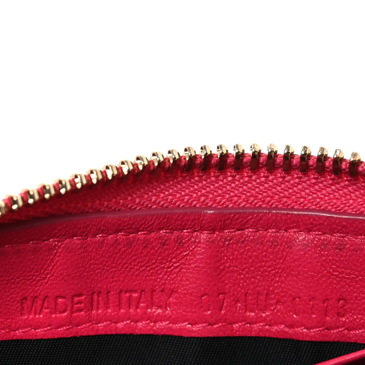Lambskin Cannage Mini Lady Dior Zip Portemonnaie Fuchsia - Image 7
