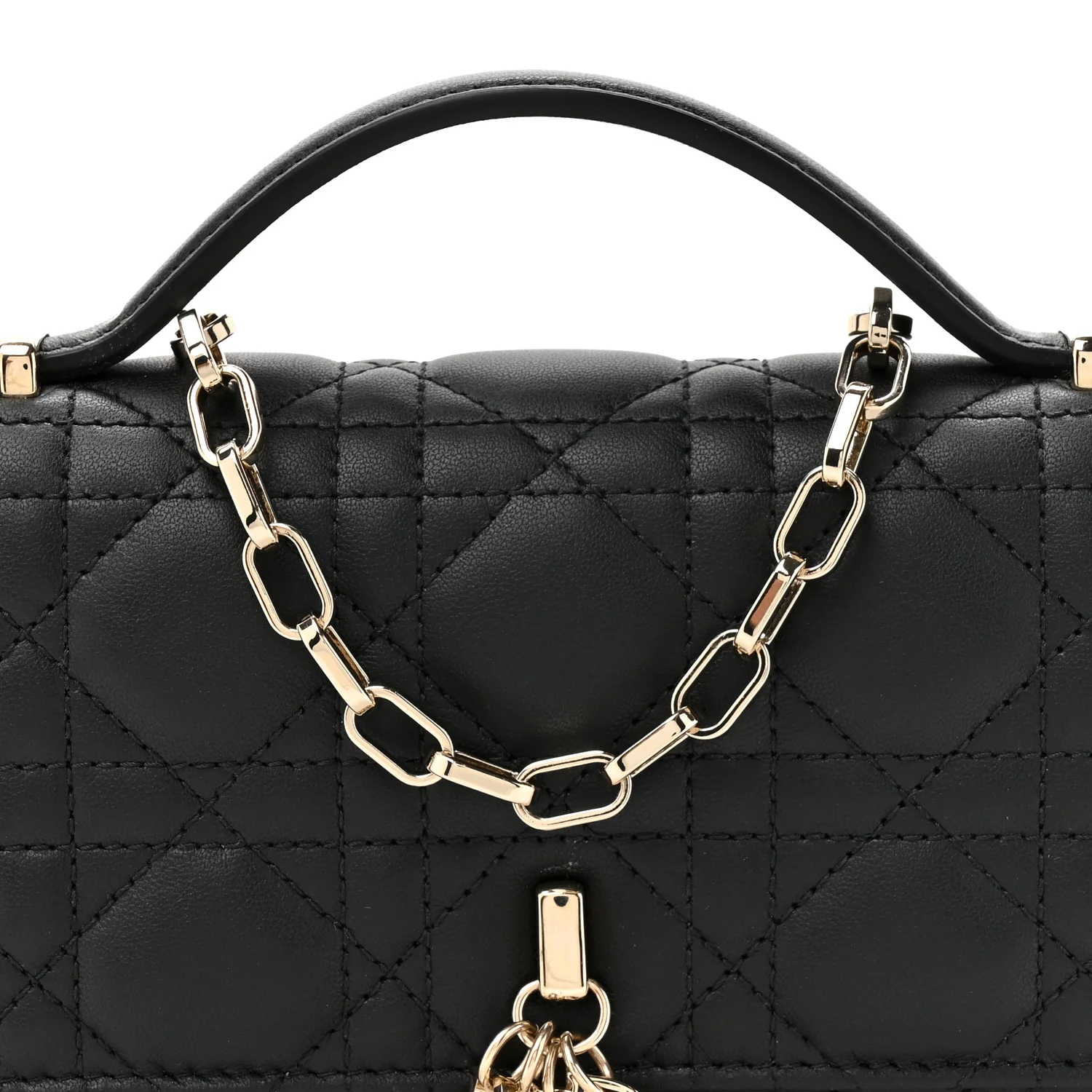 Lambskin Cannage Mini My Dior Bag Black - Image 9