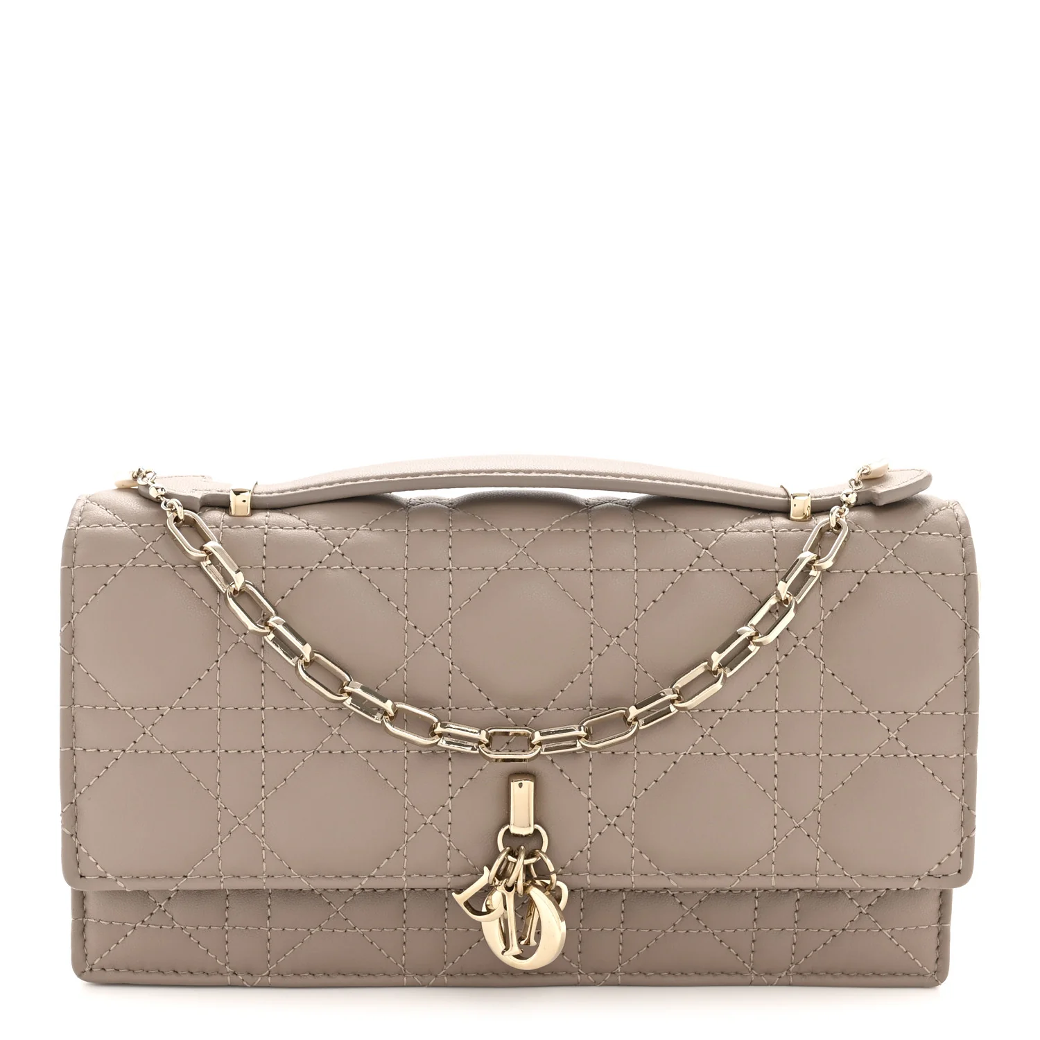 Lambskin Cannage Mini My Dior Bag Powder Beige