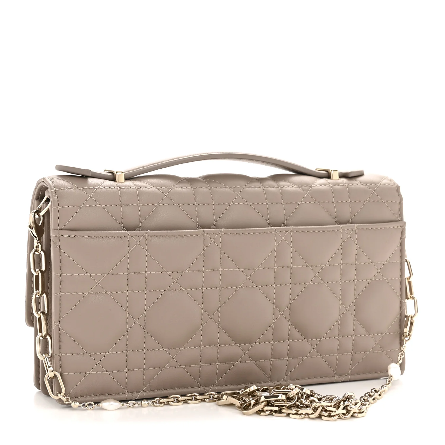 Lambskin Cannage Mini My Dior Bag Powder Beige - Image 3