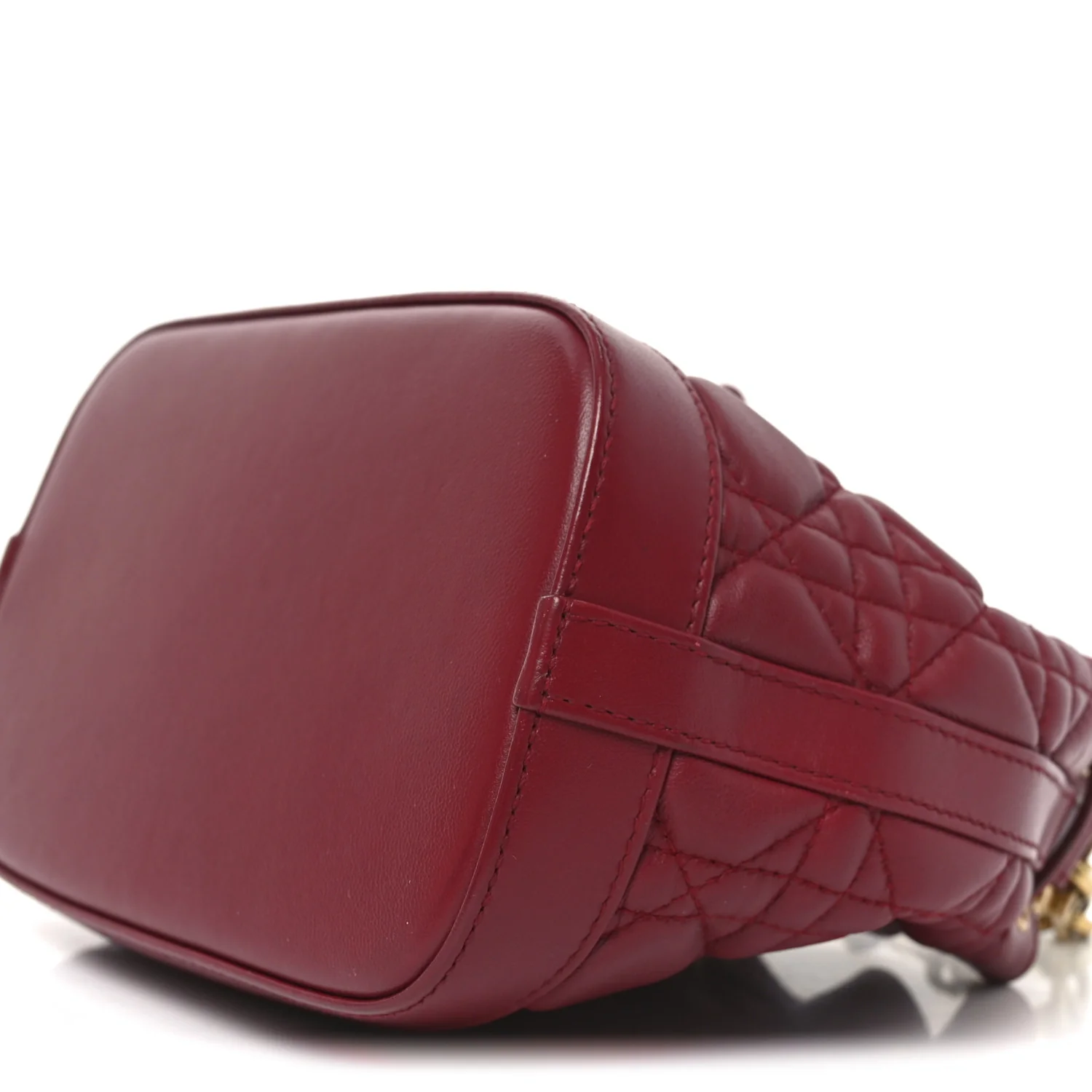 Lambskin Cannage Miss Dior Bucket Bag Cherry Red - Image 10