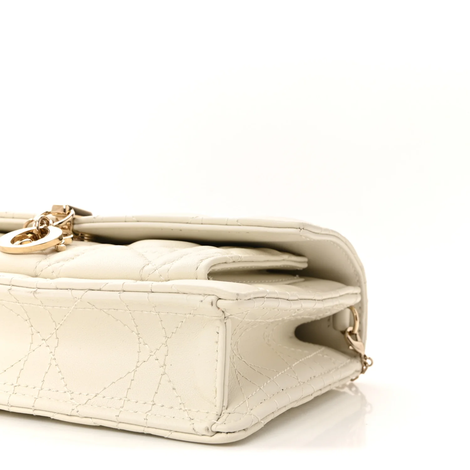 Lambskin Cannage Miss Dior Chain Pouch Latte - Image 10