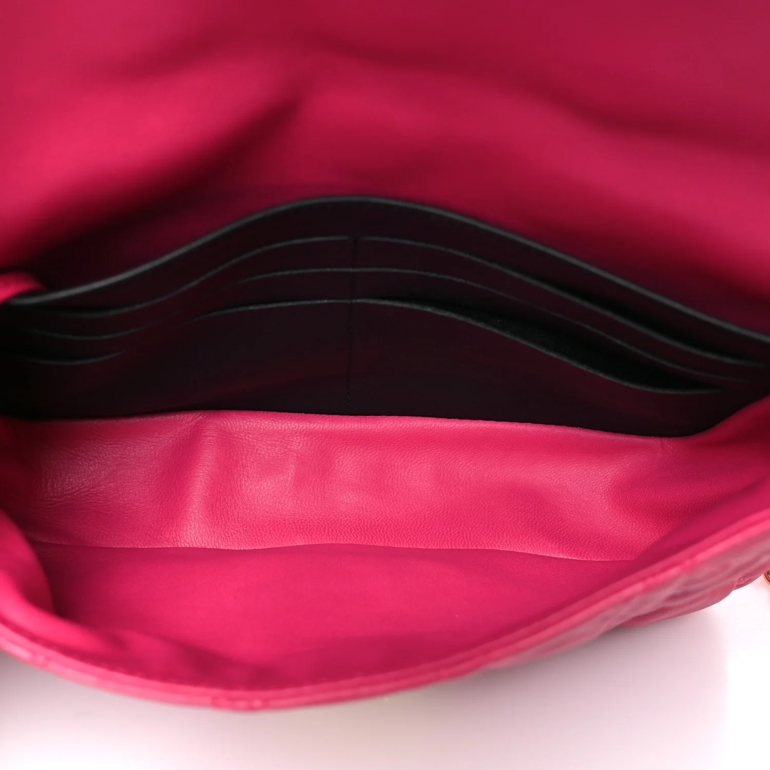 Lambskin Cannage Miss Dior Promenade Pouch Fuchsia - Image 5