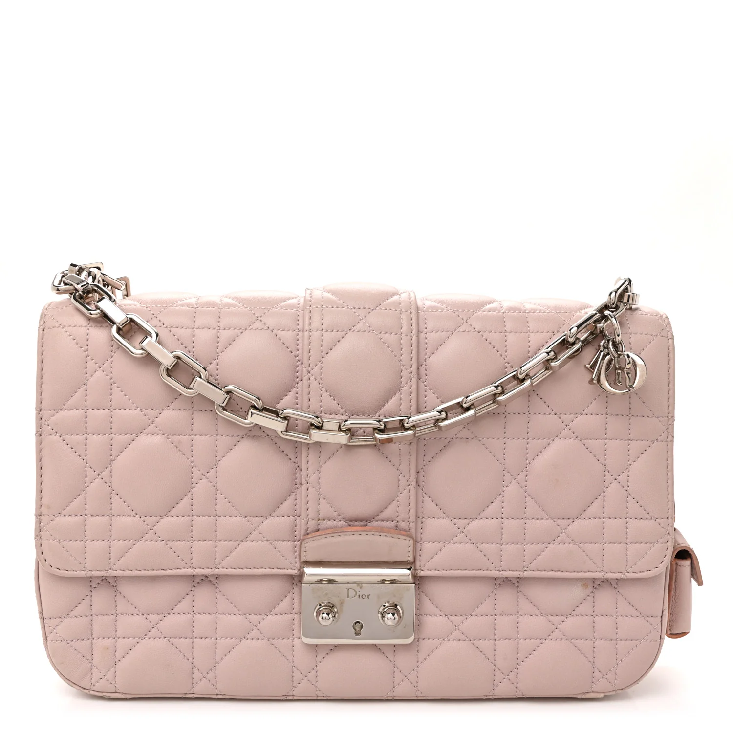 Lambskin Cannage Miss Dior Promenade Pouch Pink