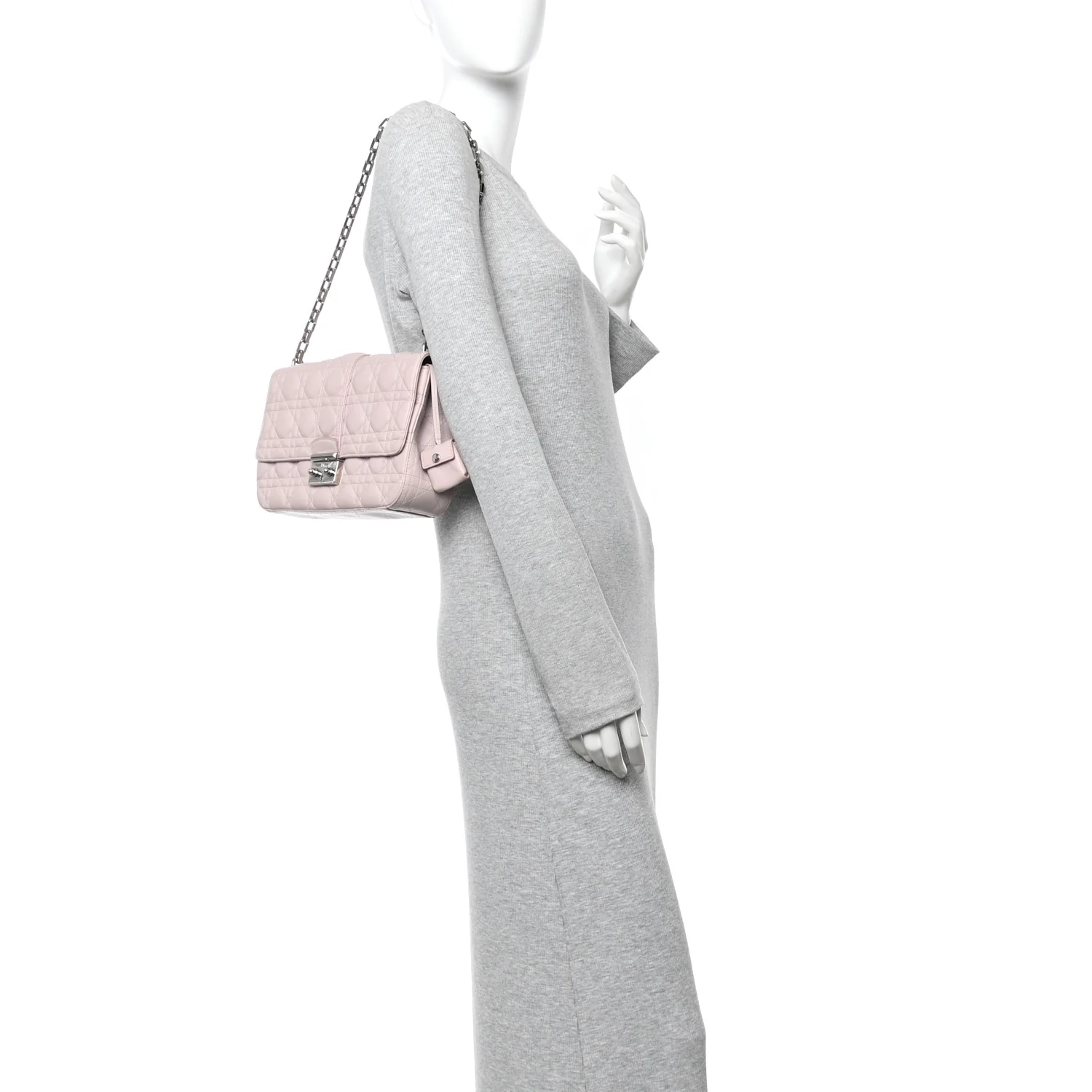 Lambskin Cannage Miss Dior Promenade Pouch Pink - Image 2