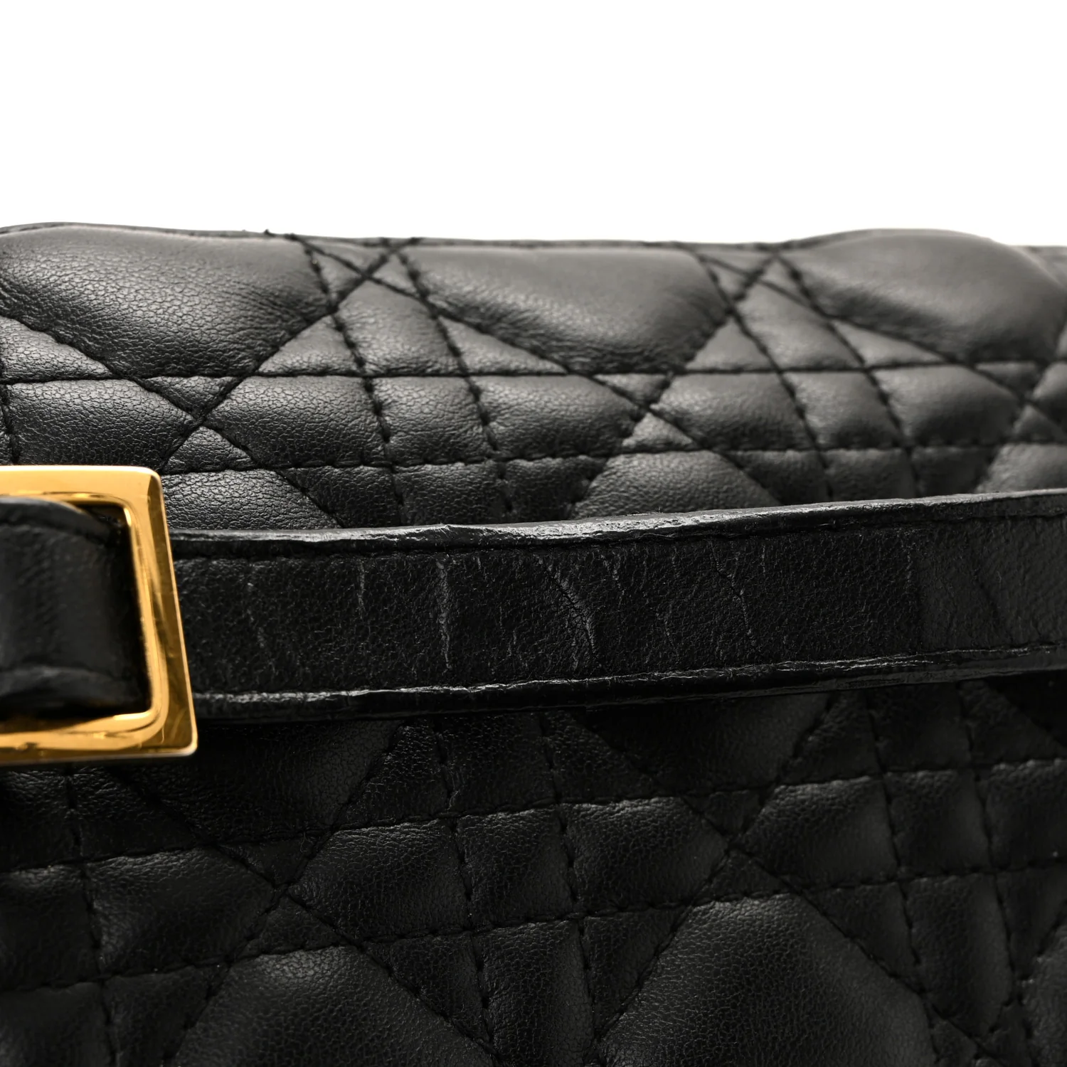 Lambskin Cannage Small Diortravel Vanity Case Black - Image 10