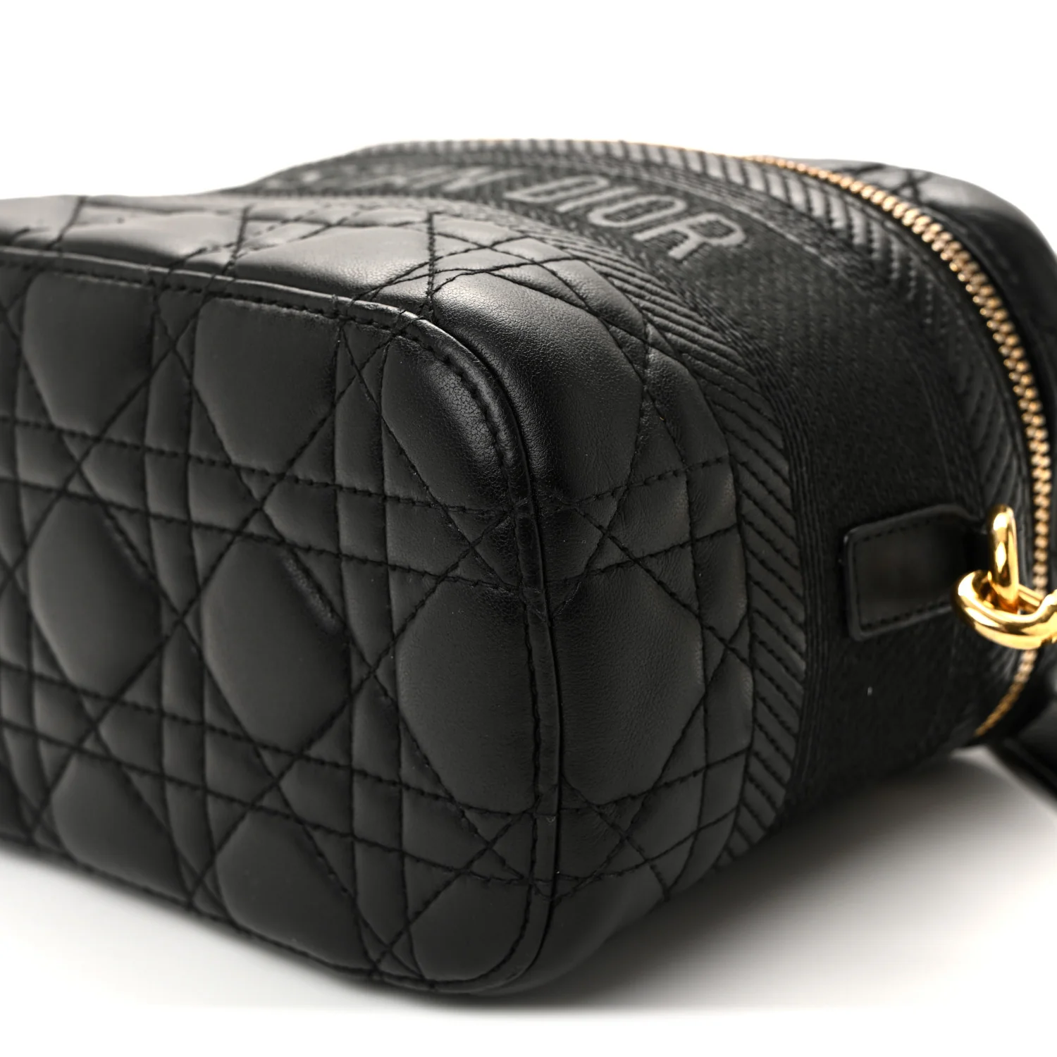 Lambskin Cannage Small Diortravel Vanity Case Black - Image 9
