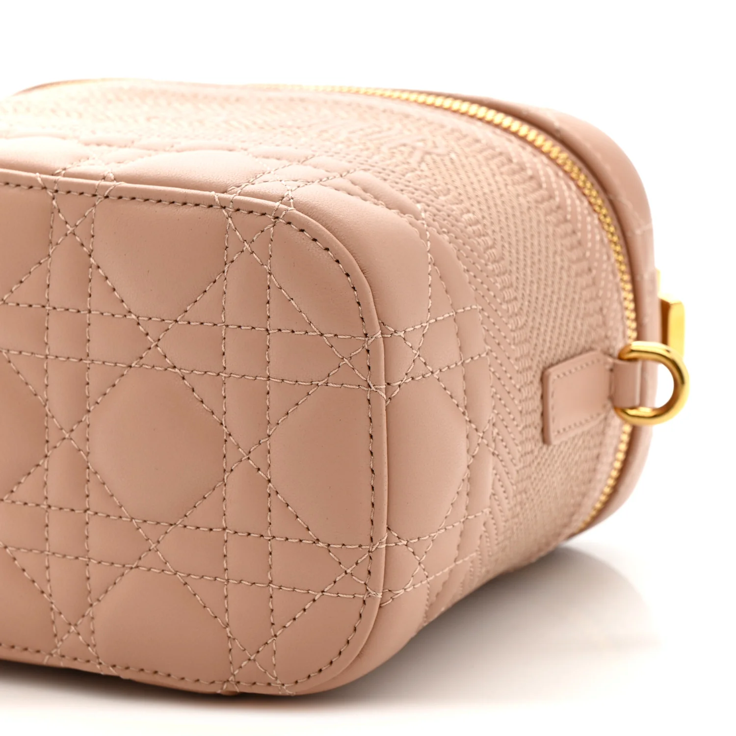 Lambskin Cannage Small Diortravel Vanity Case Rose Des Vents - Image 9