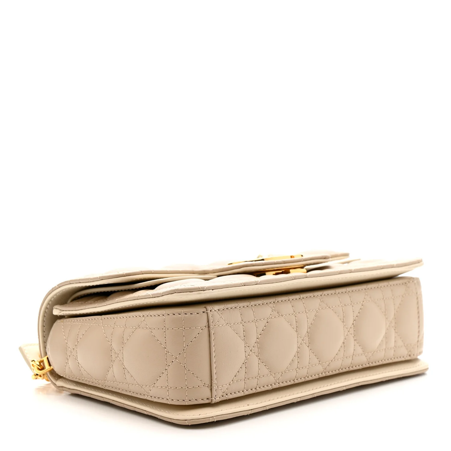 Lambskin Cannage Small Jolie Top Handle Bag Powder Beige Latte - Image 4