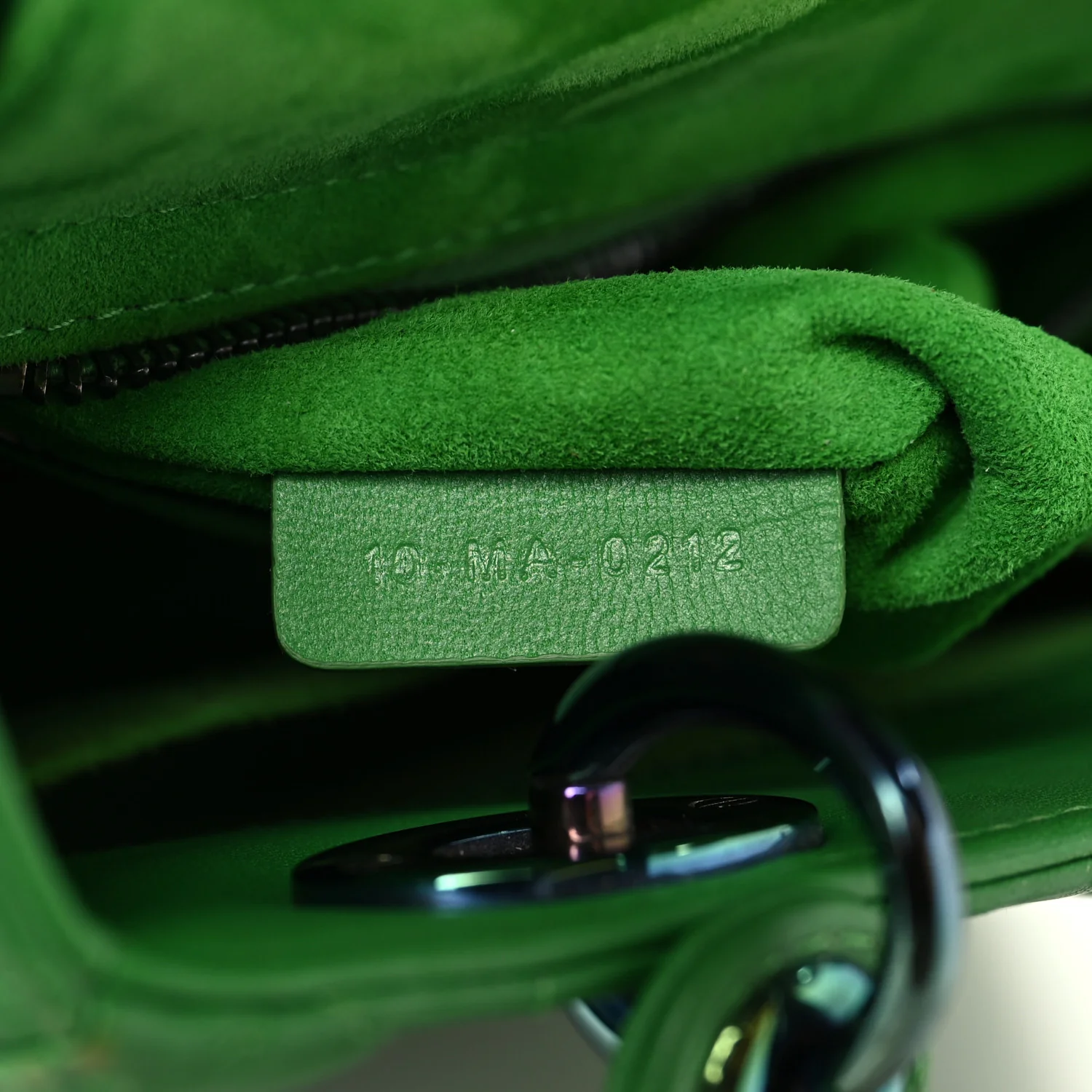 Lambskin Cannage Small Lady Dior Bright Green - Image 7