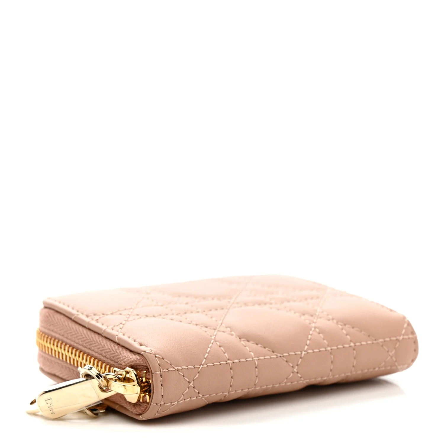 Lambskin Cannage Small Lady Dior Voyageur Coin Purse Rose Des Vents - Image 4