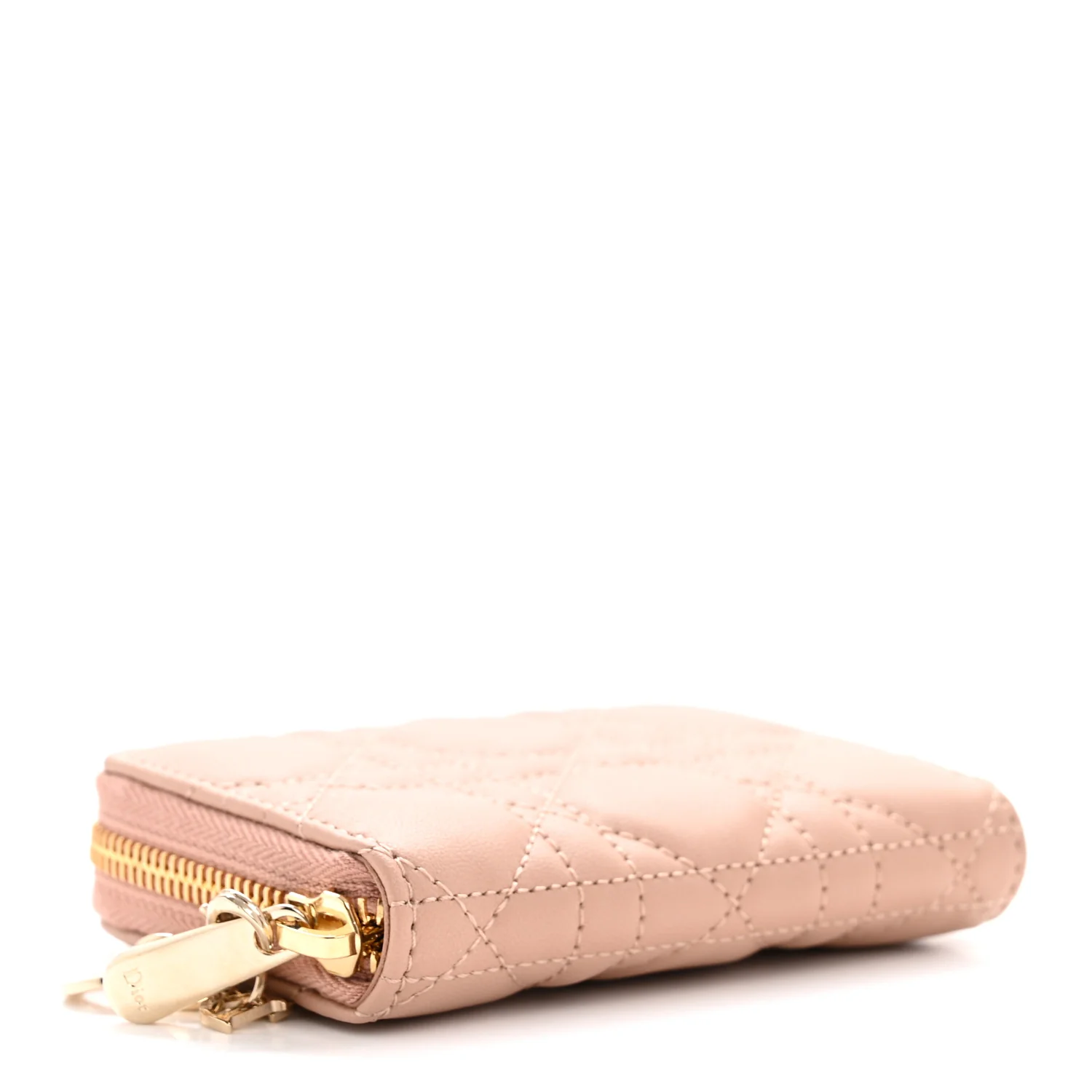 Lambskin Cannage Small Lady Dior Voyageur Coin Purse Rose Des Vents - Image 4