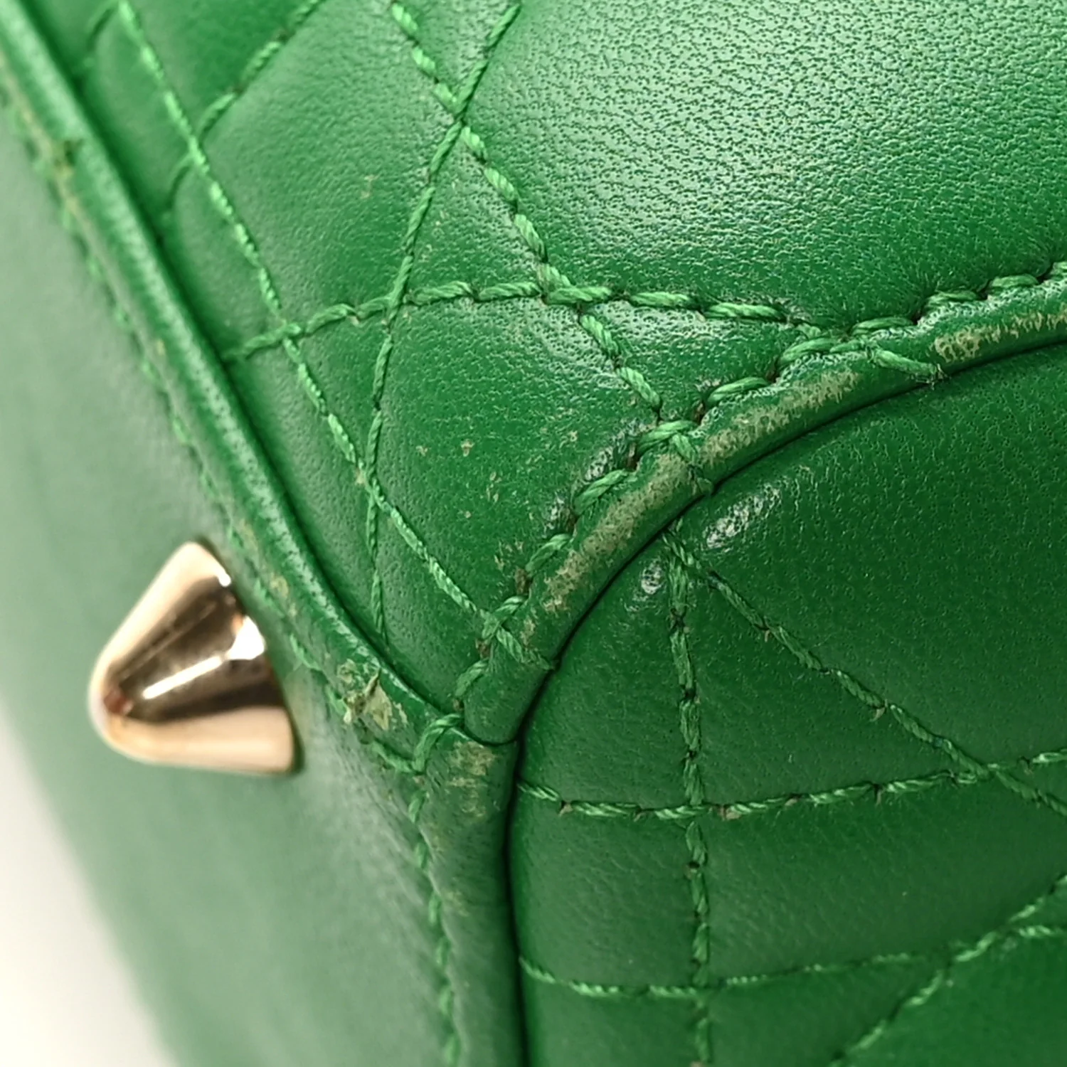 Lambskin Cannage Small Lucky Badges My Lady Dior Green - Image 11