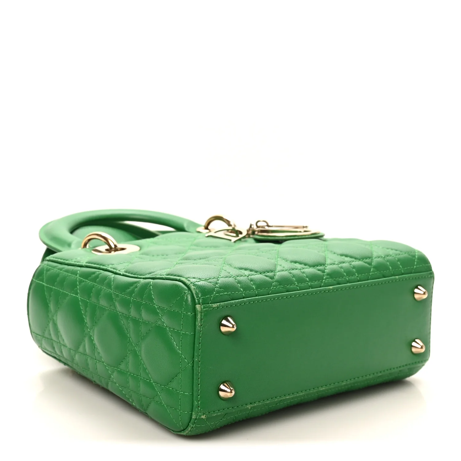 Lambskin Cannage Small Lucky Badges My Lady Dior Green - Image 4
