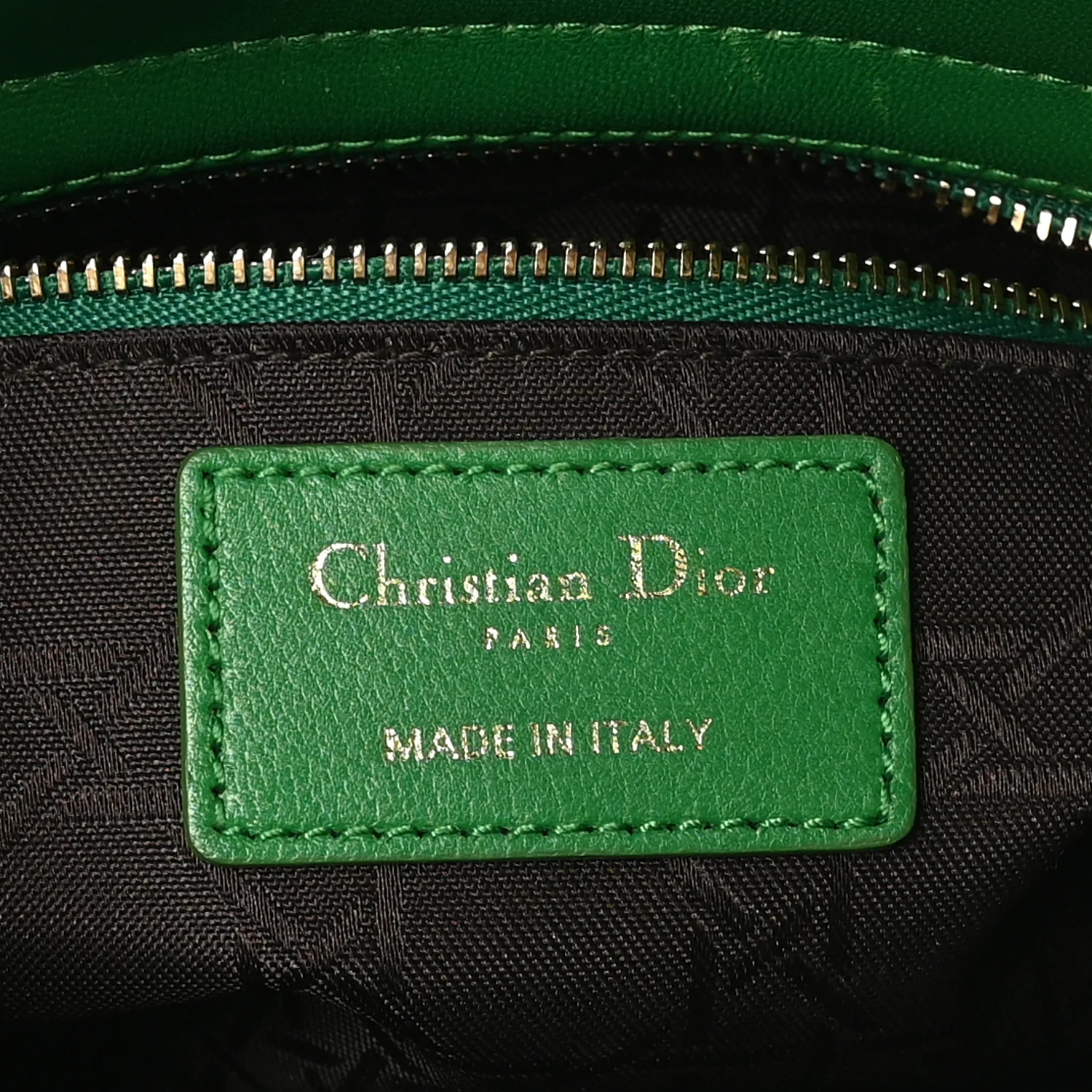 Lambskin Cannage Small Lucky Badges My Lady Dior Green - Image 6