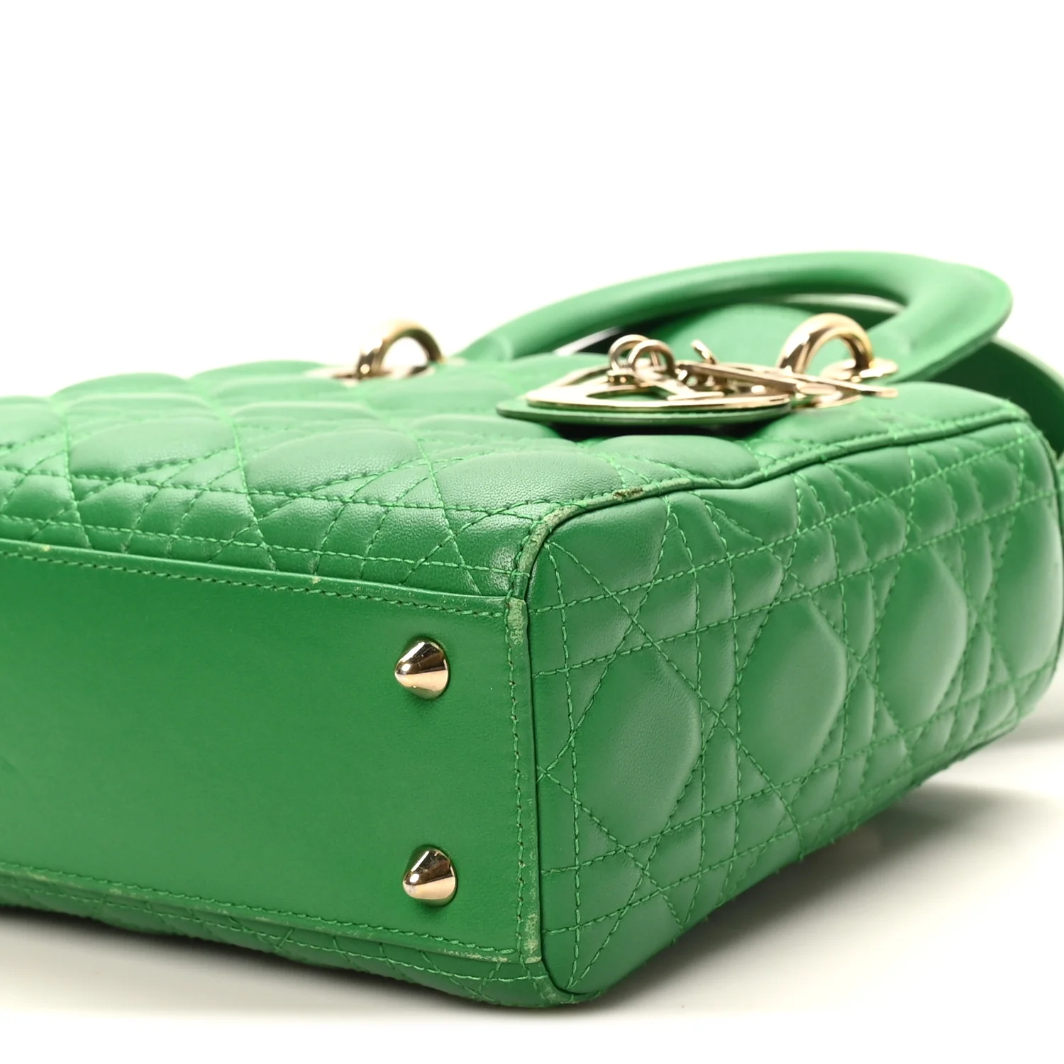 Lambskin Cannage Small Lucky Badges My Lady Dior Green - Image 9