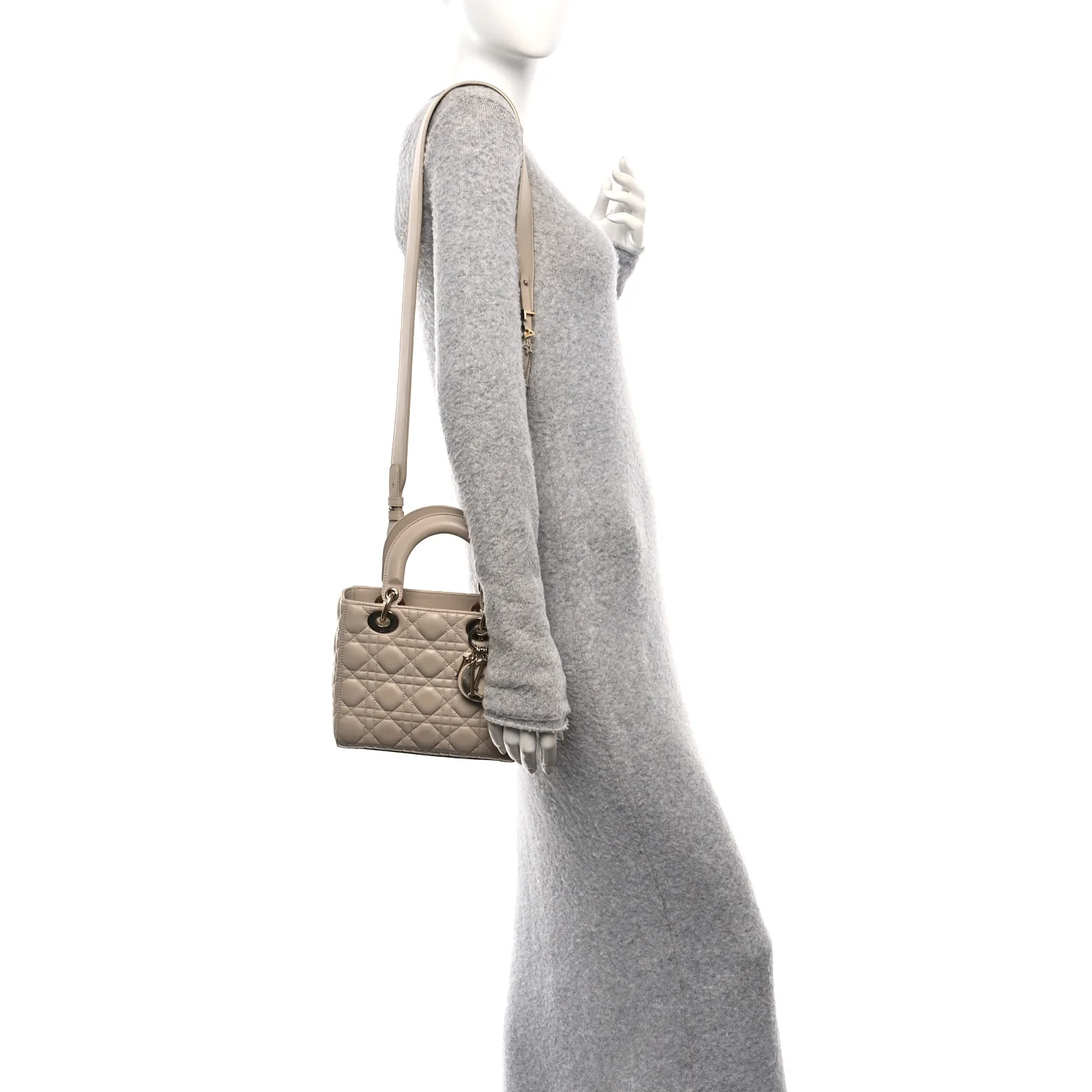 Lambskin Cannage Small My ABCDior Lady Dior Beige - Image 2