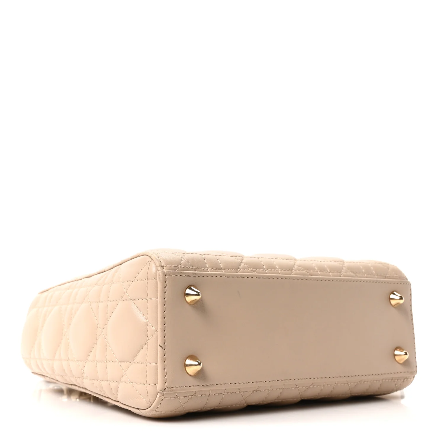 Lambskin Cannage Small My ABCDior Lady Dior Beige - Image 4