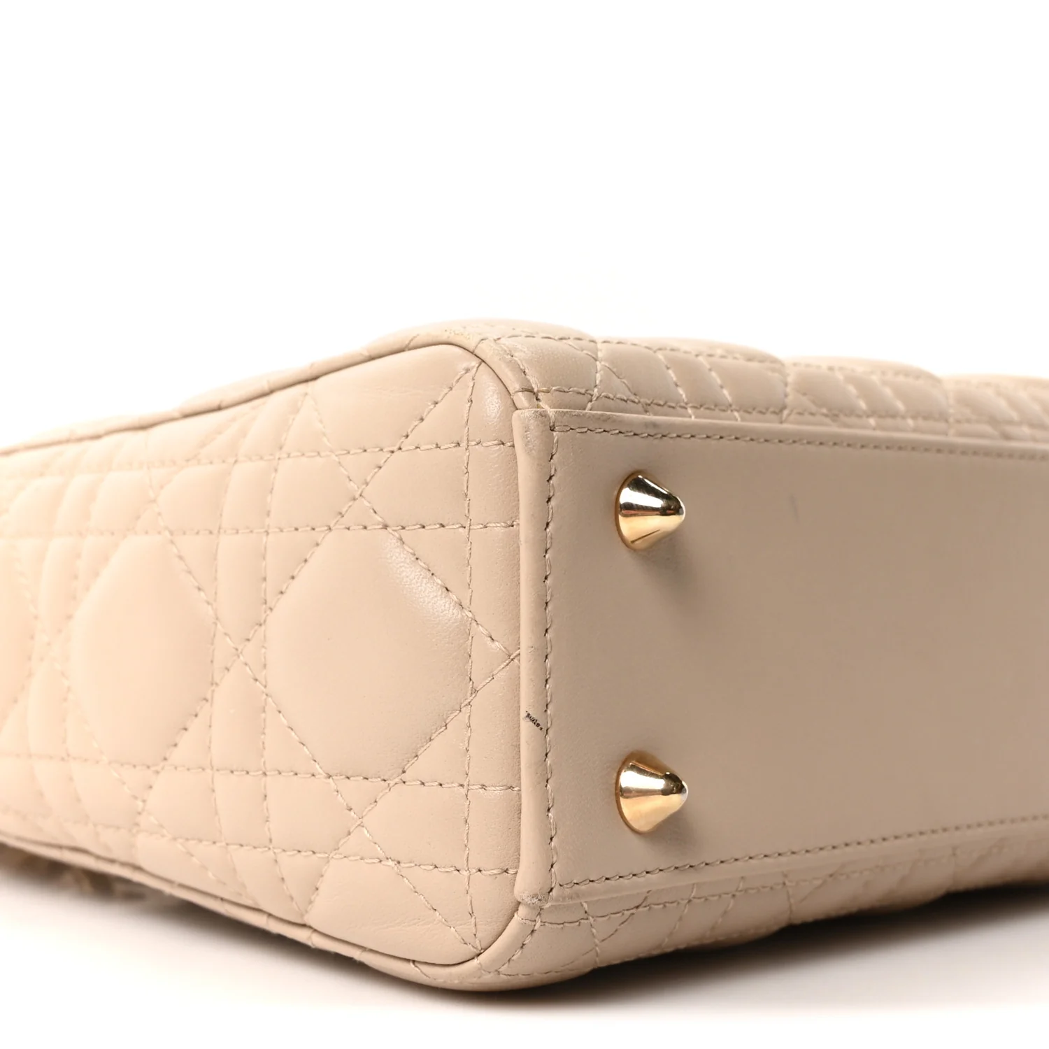 Lambskin Cannage Small My ABCDior Lady Dior Beige - Image 9