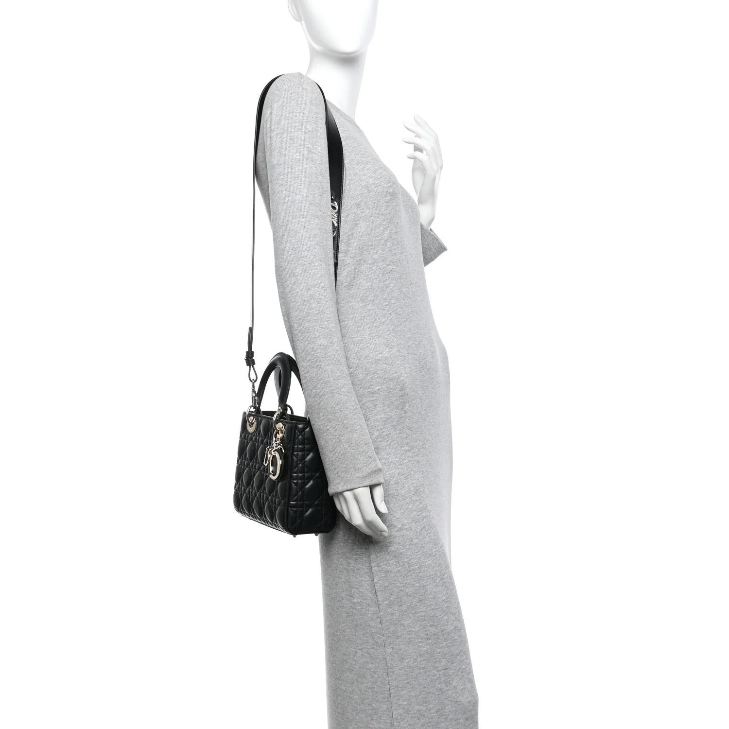 Lambskin Cannage Small My ABCDior Lady Dior Black - Image 2
