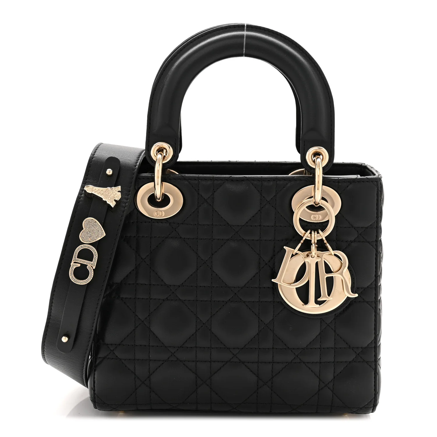 Lambskin Cannage Small My ABCDior Lady Dior Black