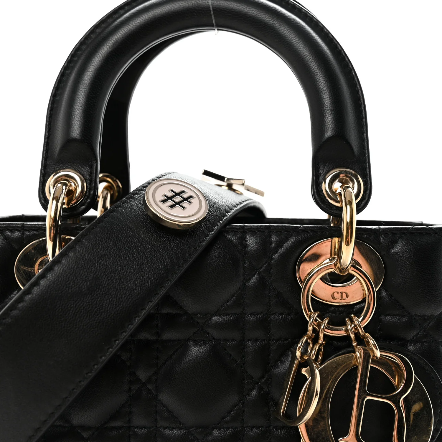 Lambskin Cannage Small My ABCDior Lady Dior Black - Image 7