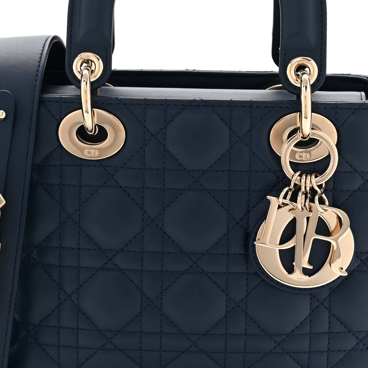 Lambskin Cannage Small My ABCDior Lady Dior Blue - Image 15