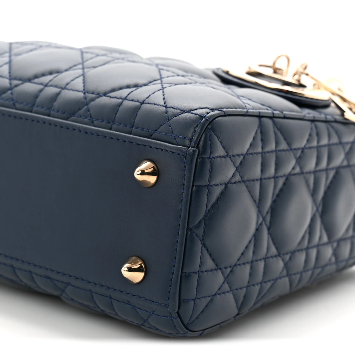 Lambskin Cannage Small My ABCDior Lady Dior Blue - Image 19