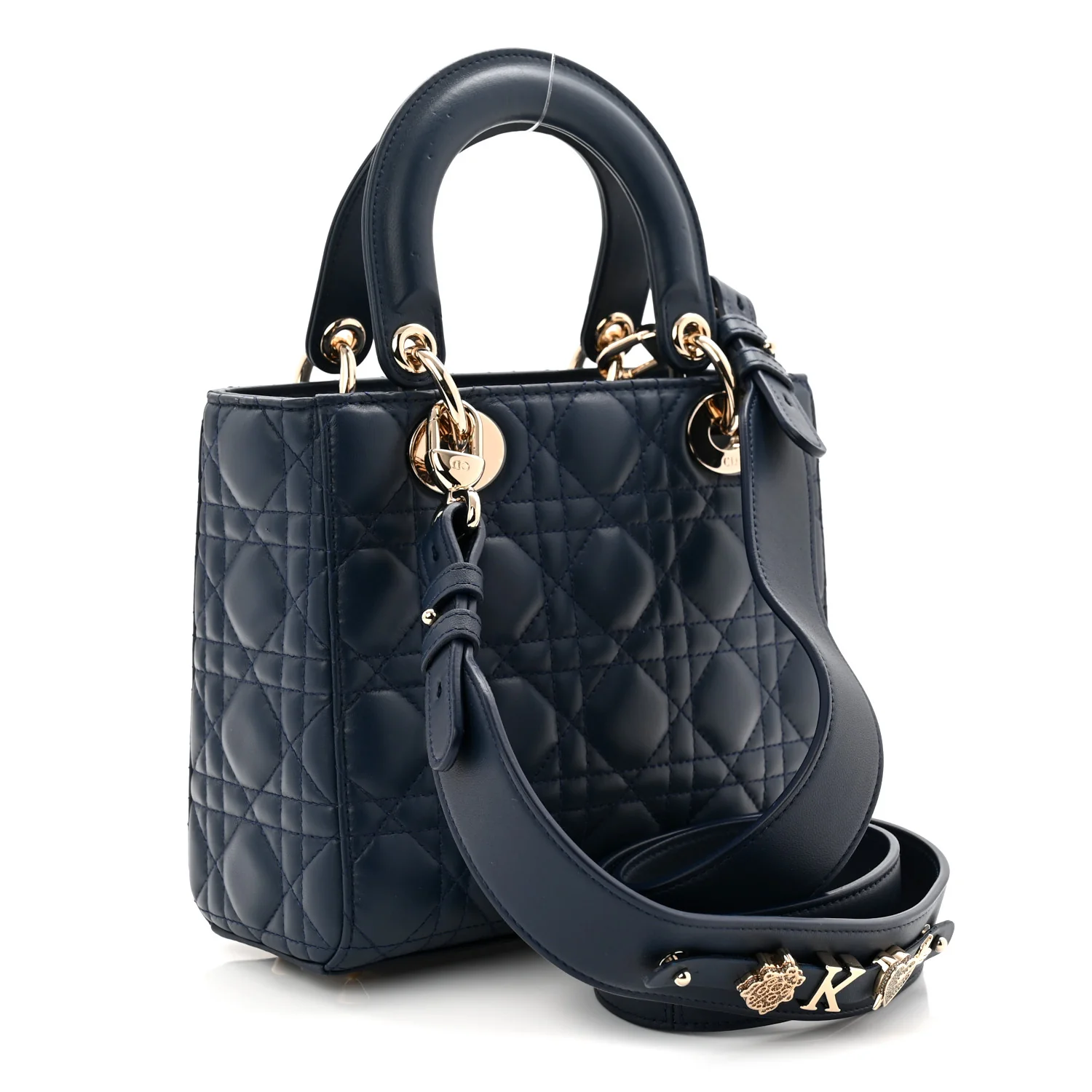 Lambskin Cannage Small My ABCDior Lady Dior Blue - Image 5