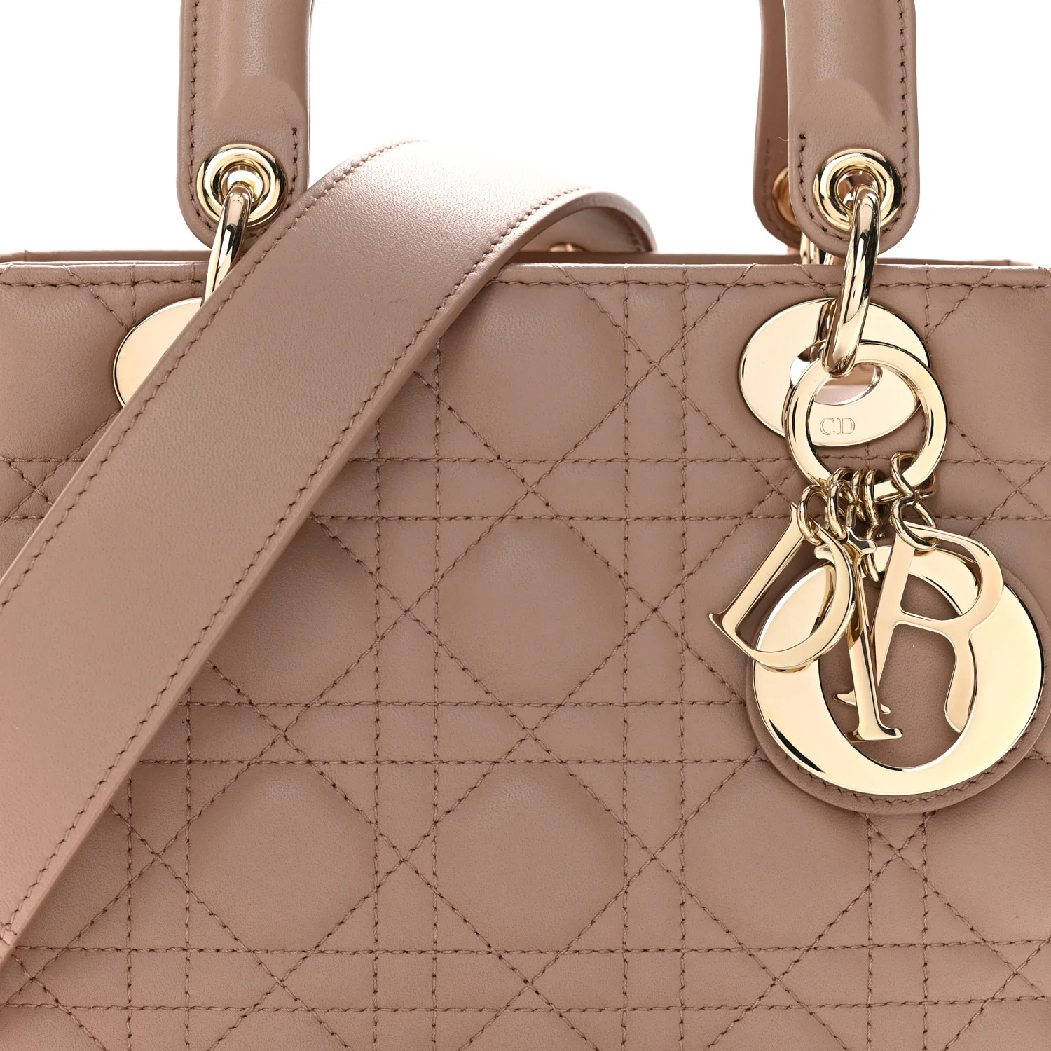 Lambskin Cannage Small My ABCDior Lady Dior Blush - Image 8