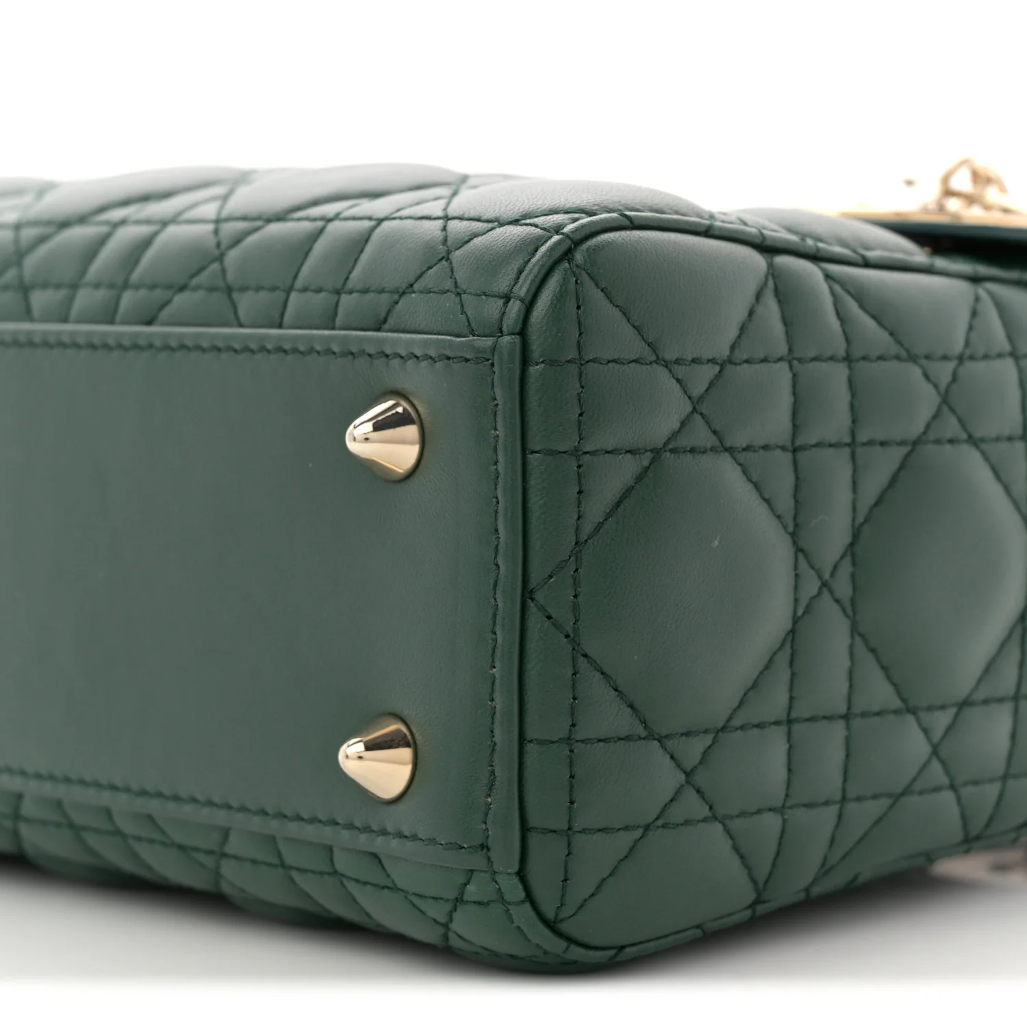 Lambskin Cannage Small My ABCDior Lady Dior Dark Green - Image 10