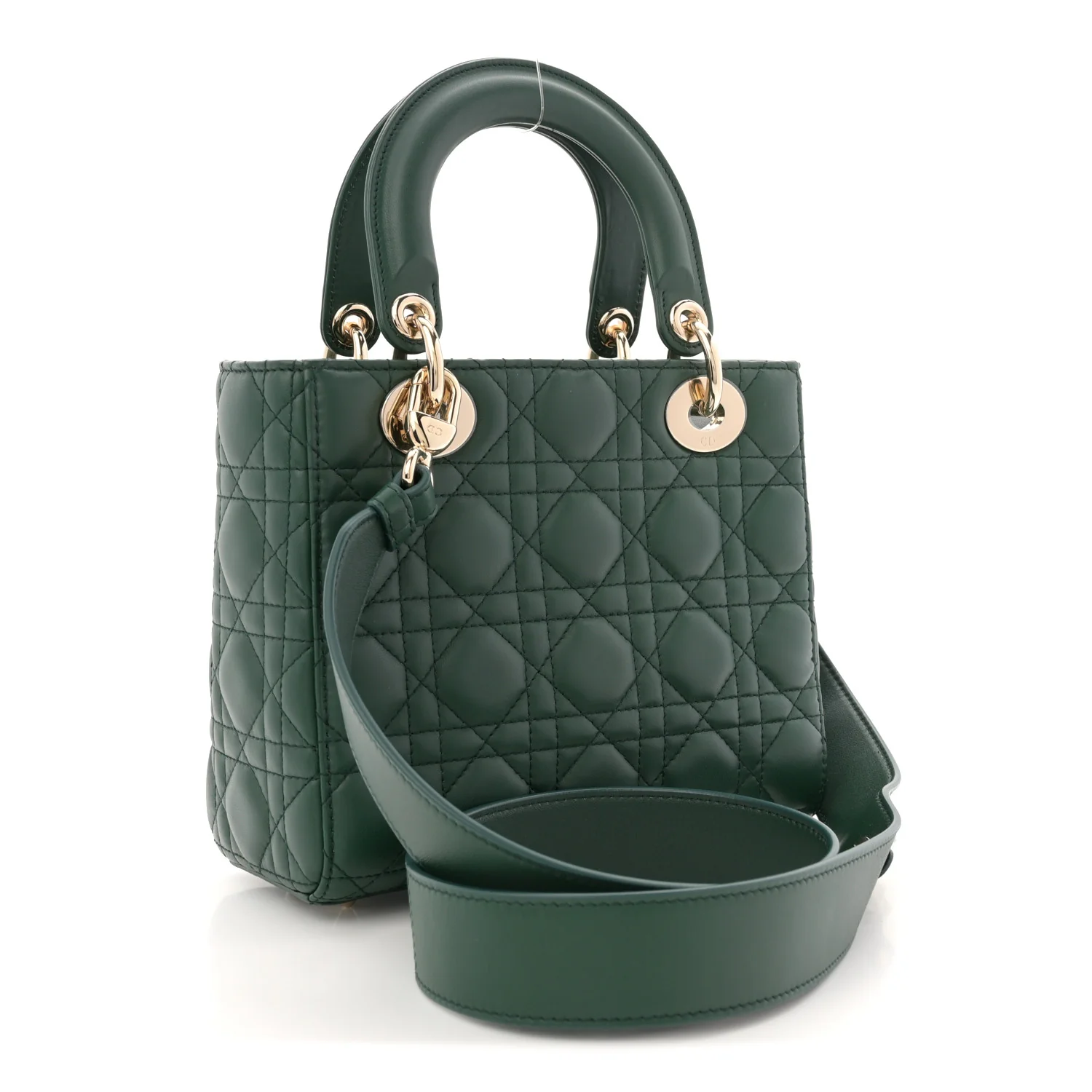 Lambskin Cannage Small My ABCDior Lady Dior Dark Green - Image 3