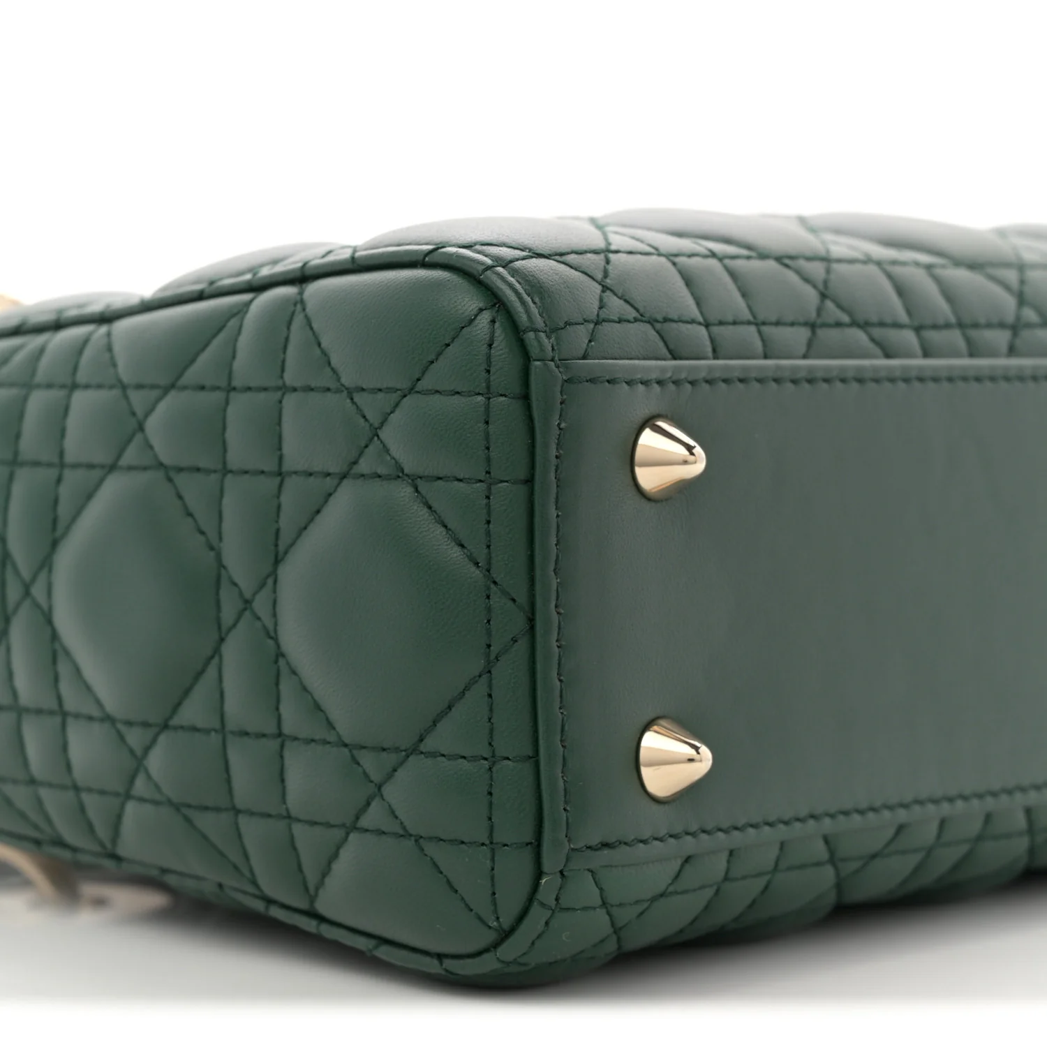 Lambskin Cannage Small My ABCDior Lady Dior Dark Green - Image 9