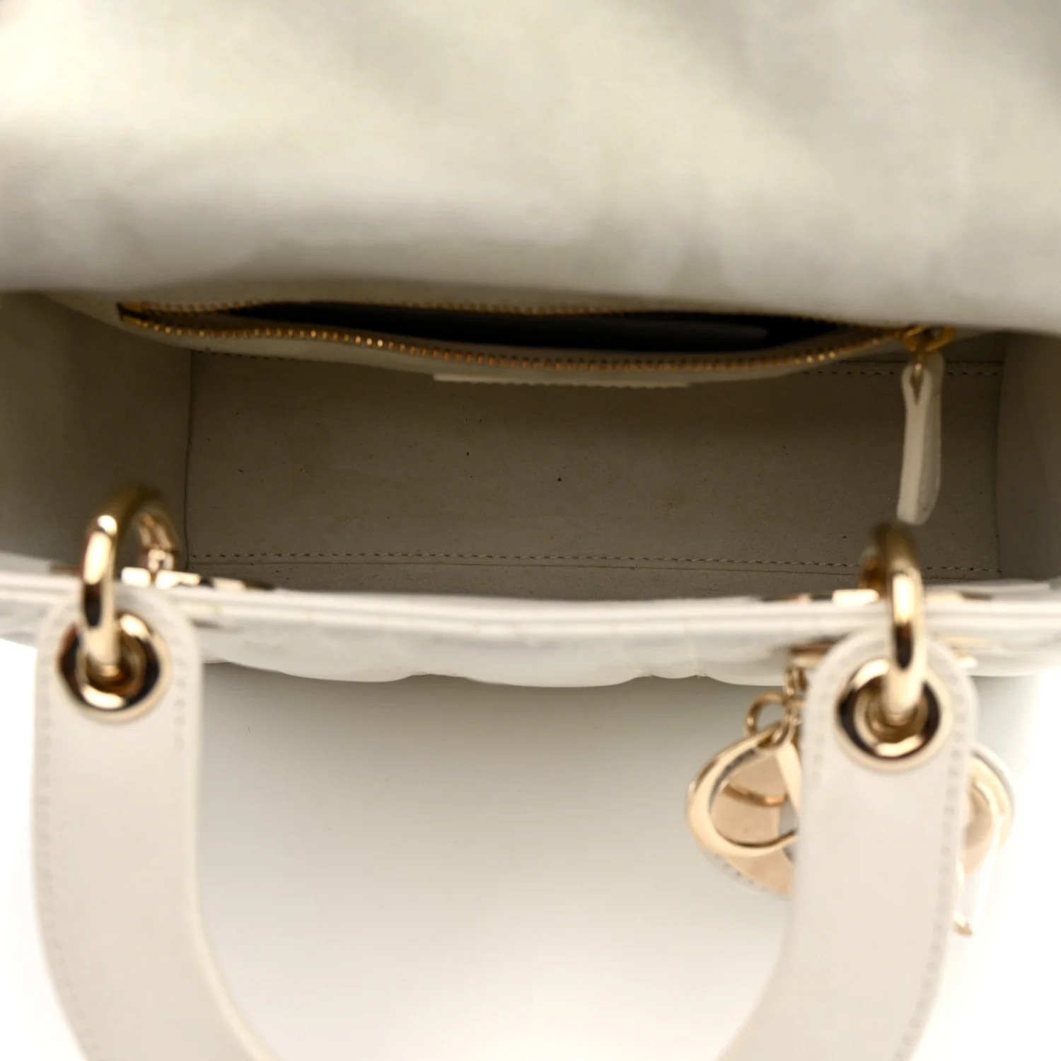 Lambskin Cannage Small My ABCDior Lady Dior Latte - Image 5