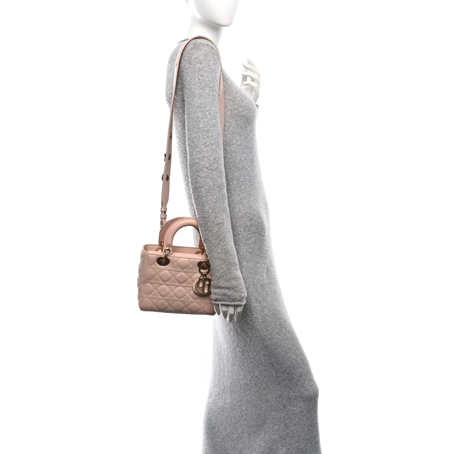 Lambskin Cannage Small My ABCDior Lady Dior Light Pink - Image 2