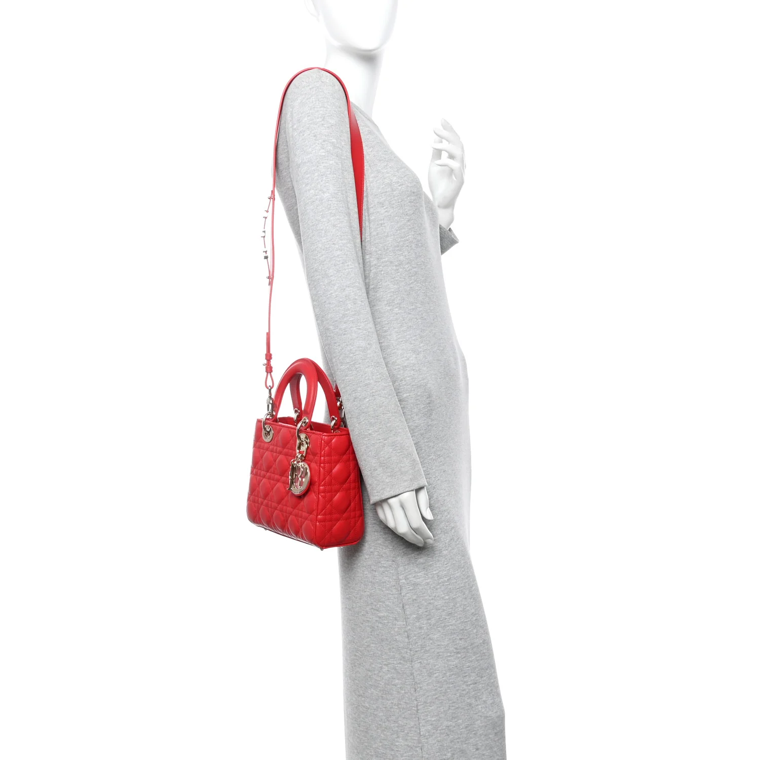 Lambskin Cannage Small My ABCDior Lady Dior Red - Image 2