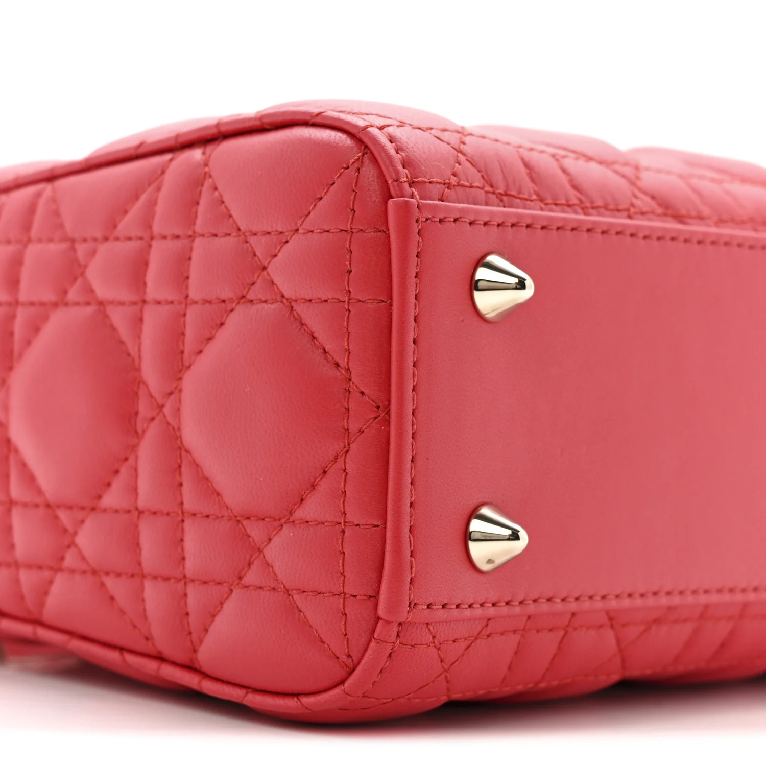 Lambskin Cannage Small My ABCDior Lady Dior Red - Image 9