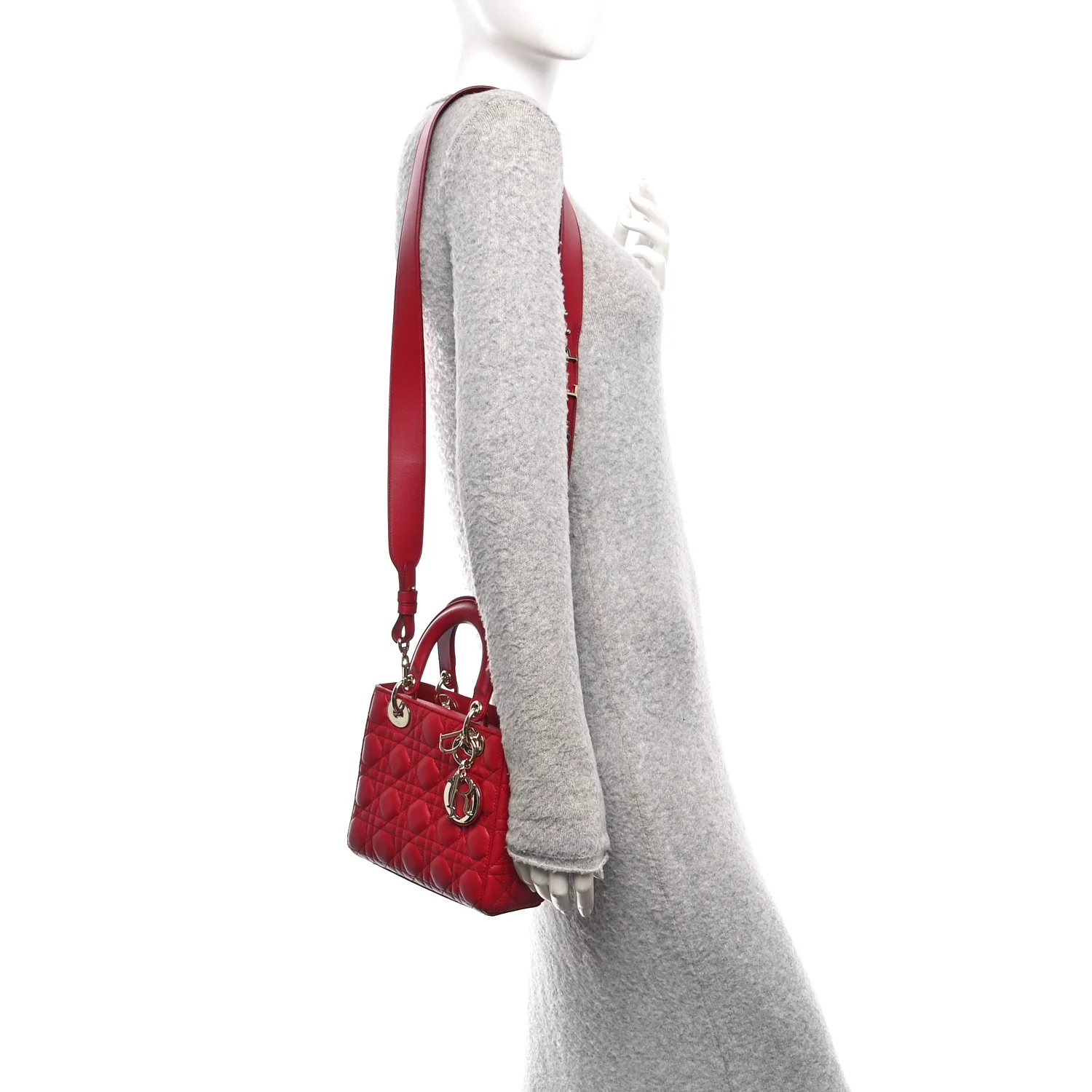 Lambskin Cannage Small My ABCDior Lady Dior Red - Image 2