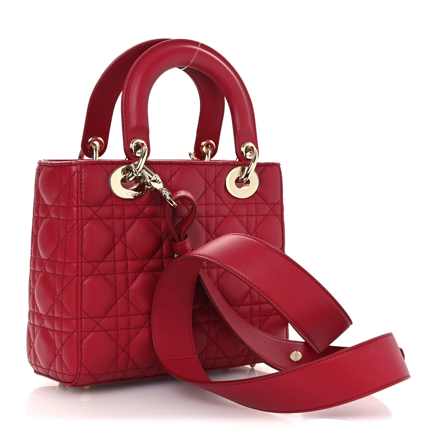 Lambskin Cannage Small My ABCDior Lady Dior Red - Image 3