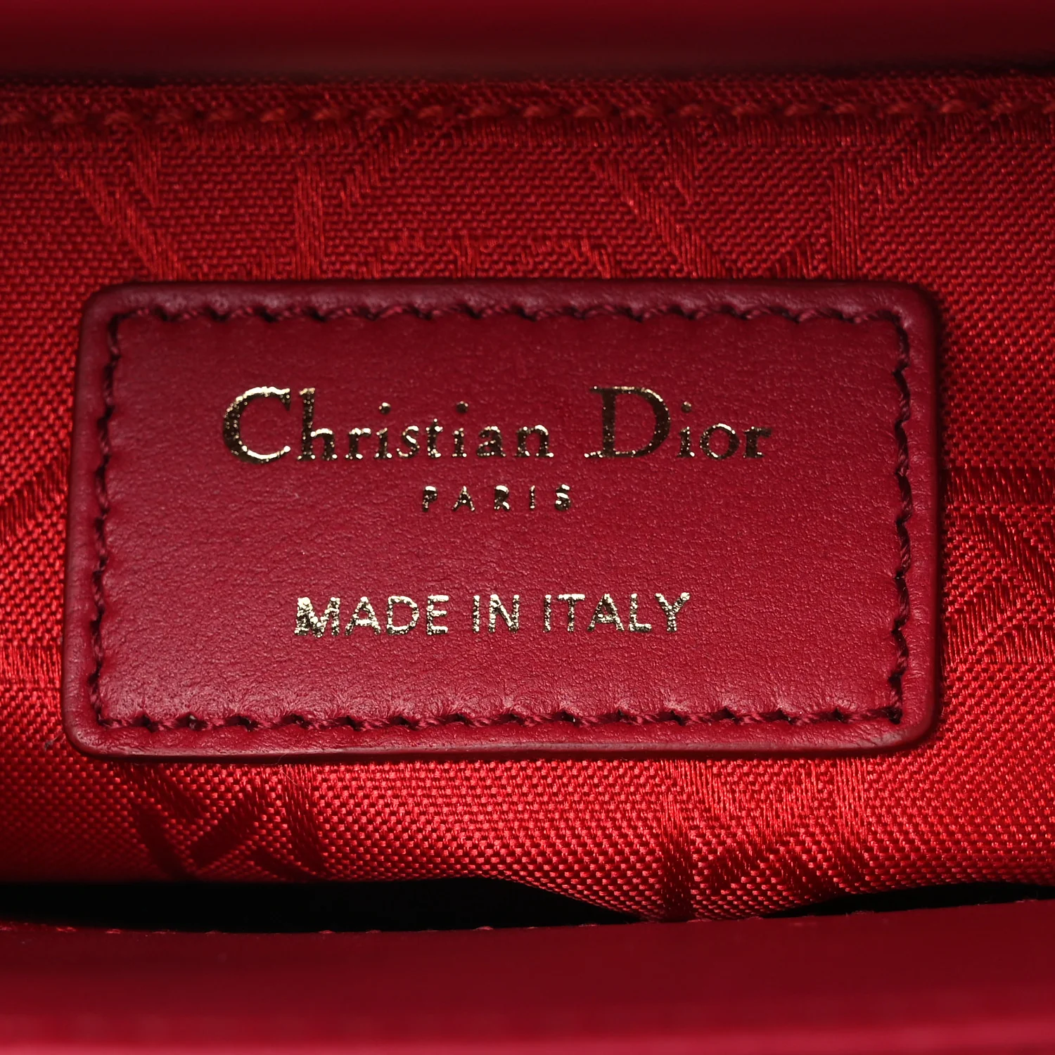 Lambskin Cannage Small My ABCDior Lady Dior Red - Image 6