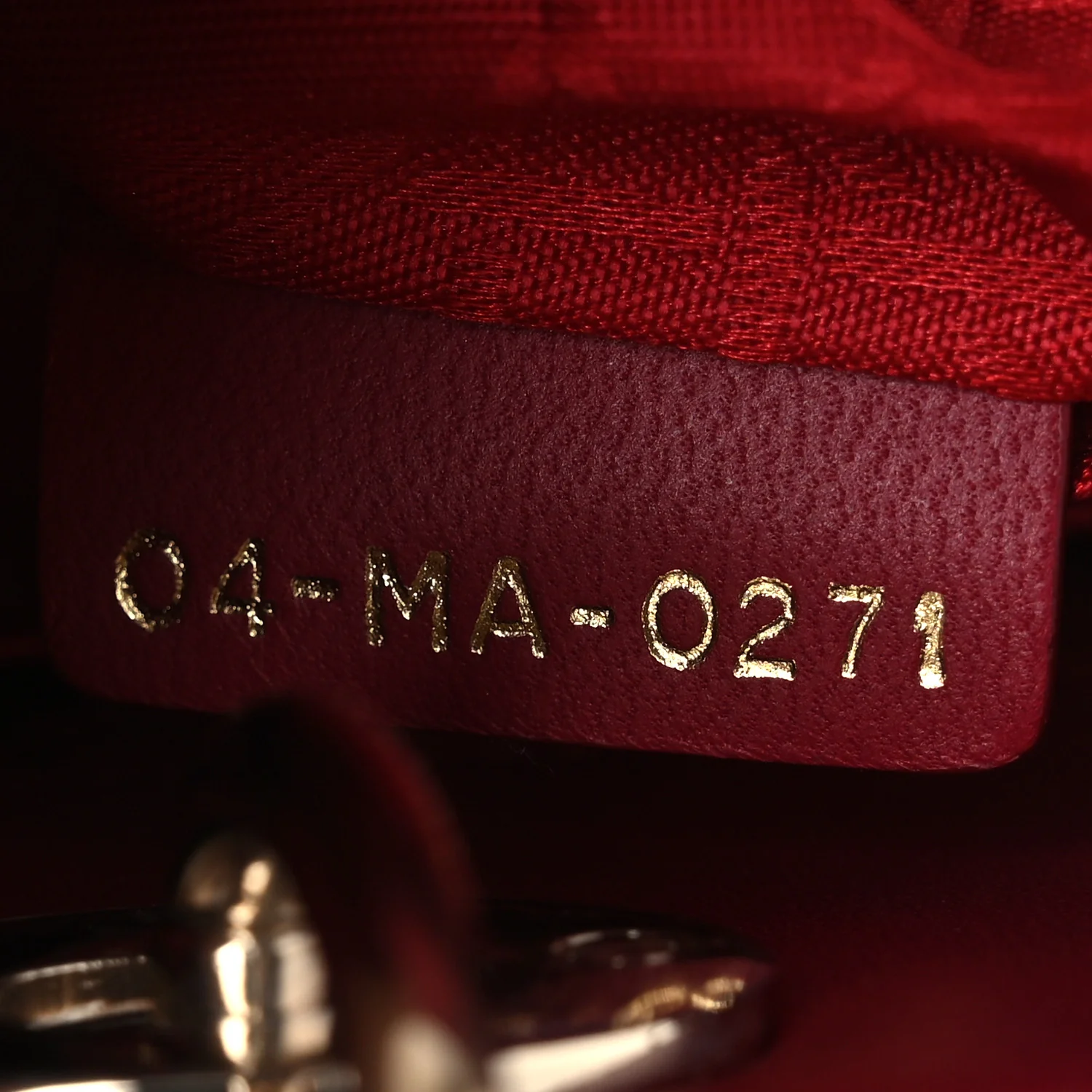 Lambskin Cannage Small My ABCDior Lady Dior Red - Image 7