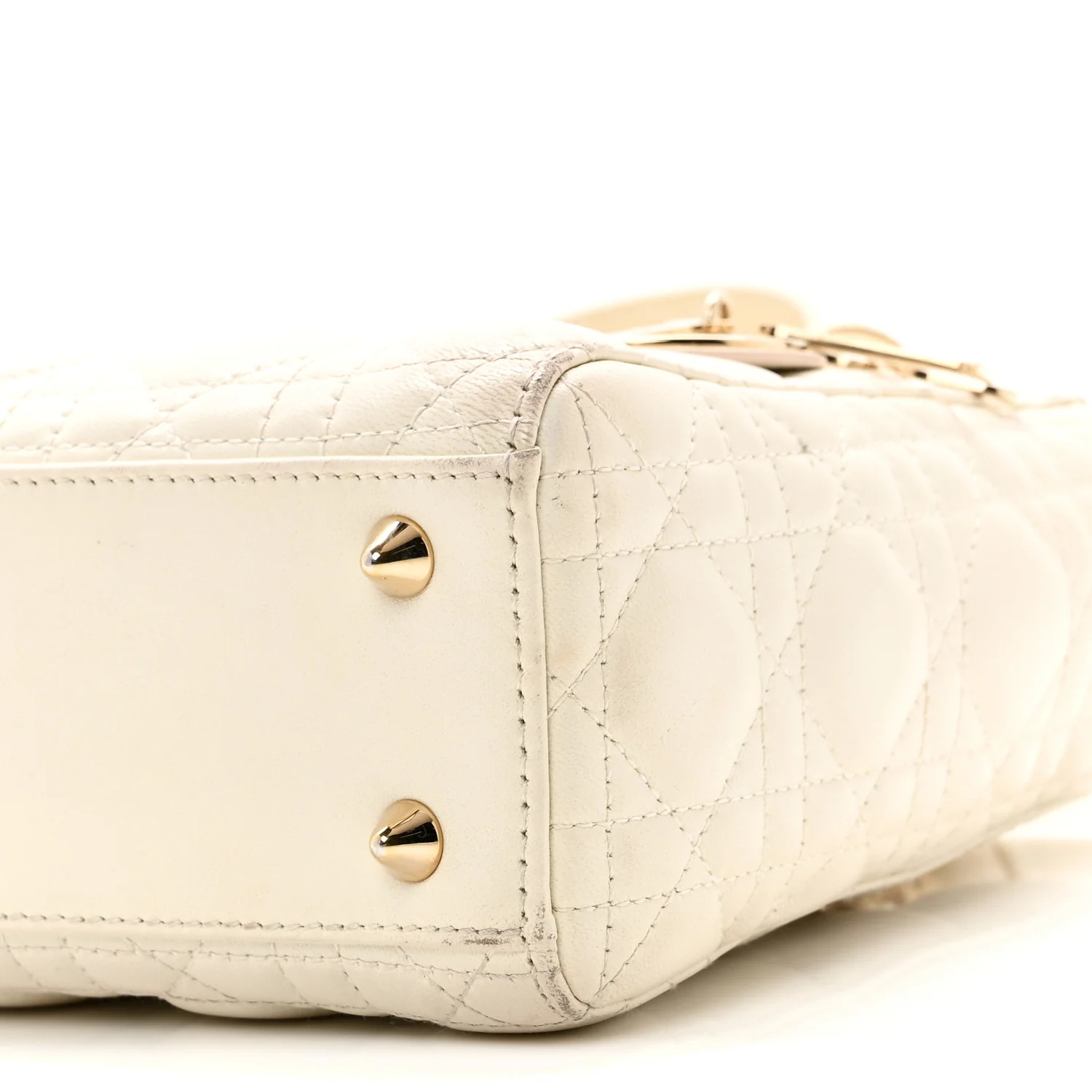 Lambskin Cannage Small My ABCDior Lady Dior White - Image 10
