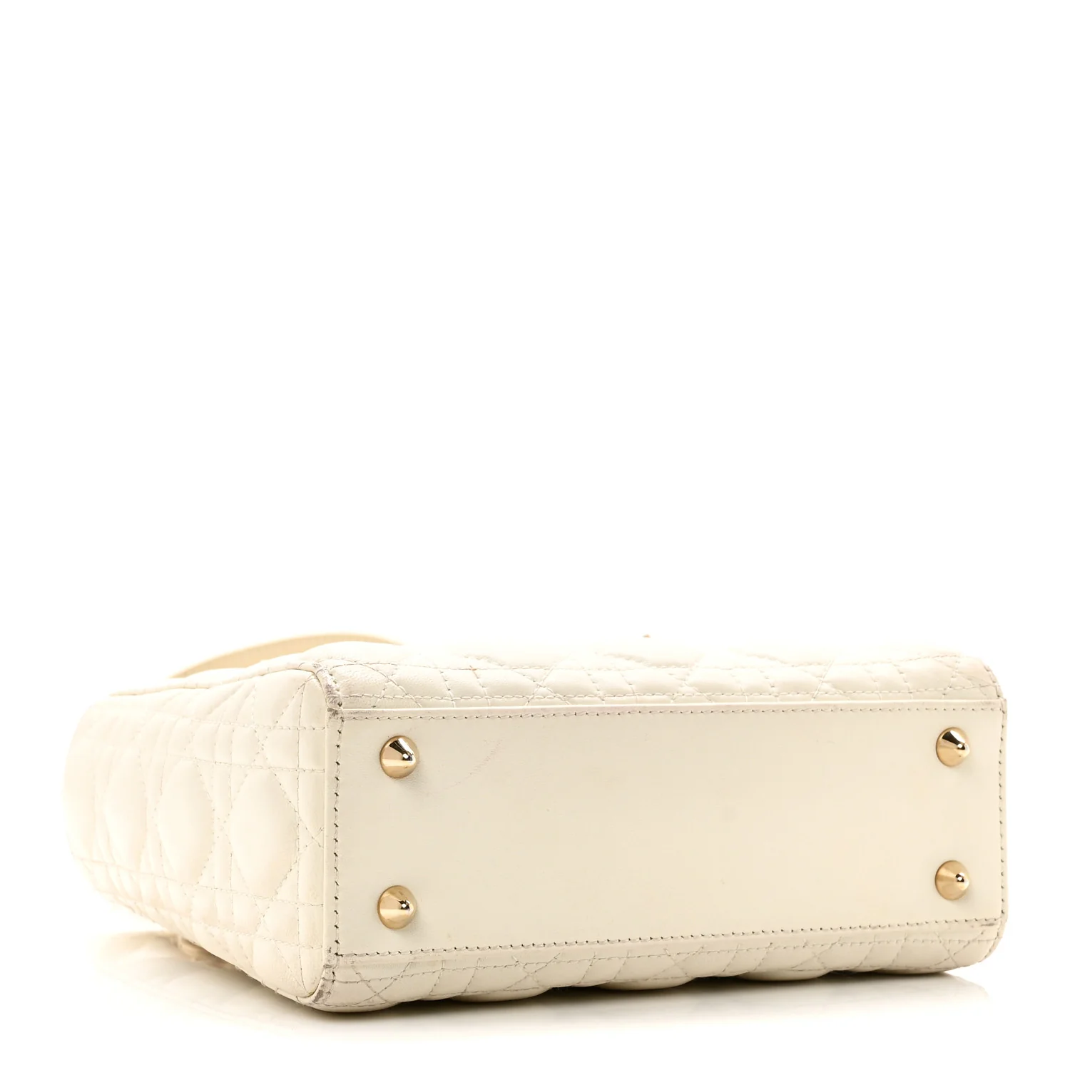 Lambskin Cannage Small My ABCDior Lady Dior White - Image 4