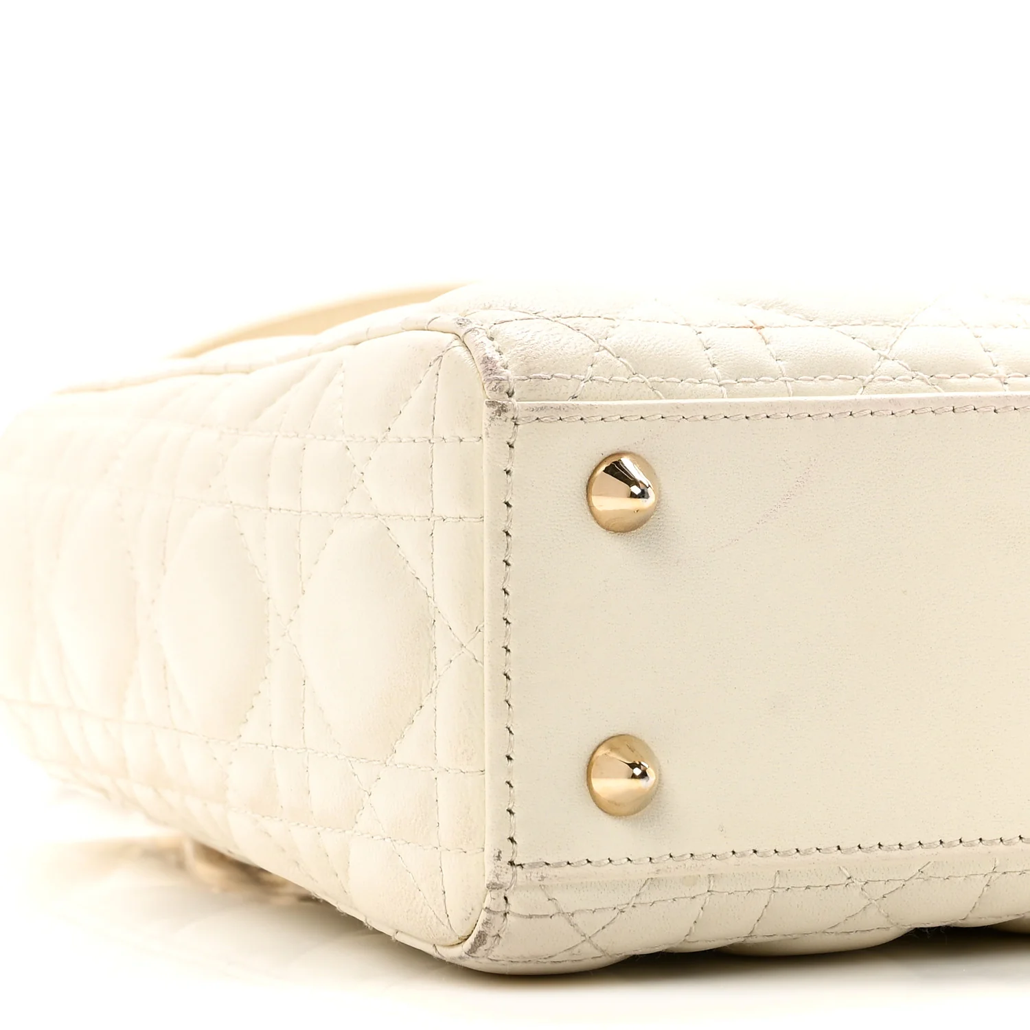Lambskin Cannage Small My ABCDior Lady Dior White - Image 9
