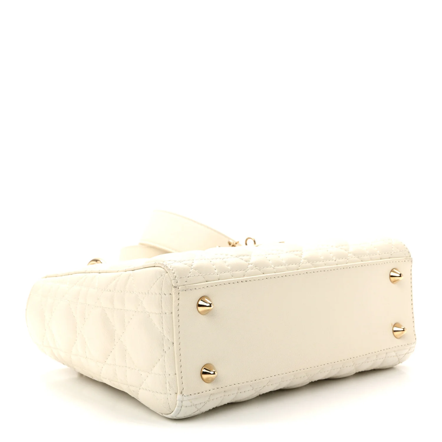 Lambskin Cannage Small My ABCDior Lady Dior White - Image 4