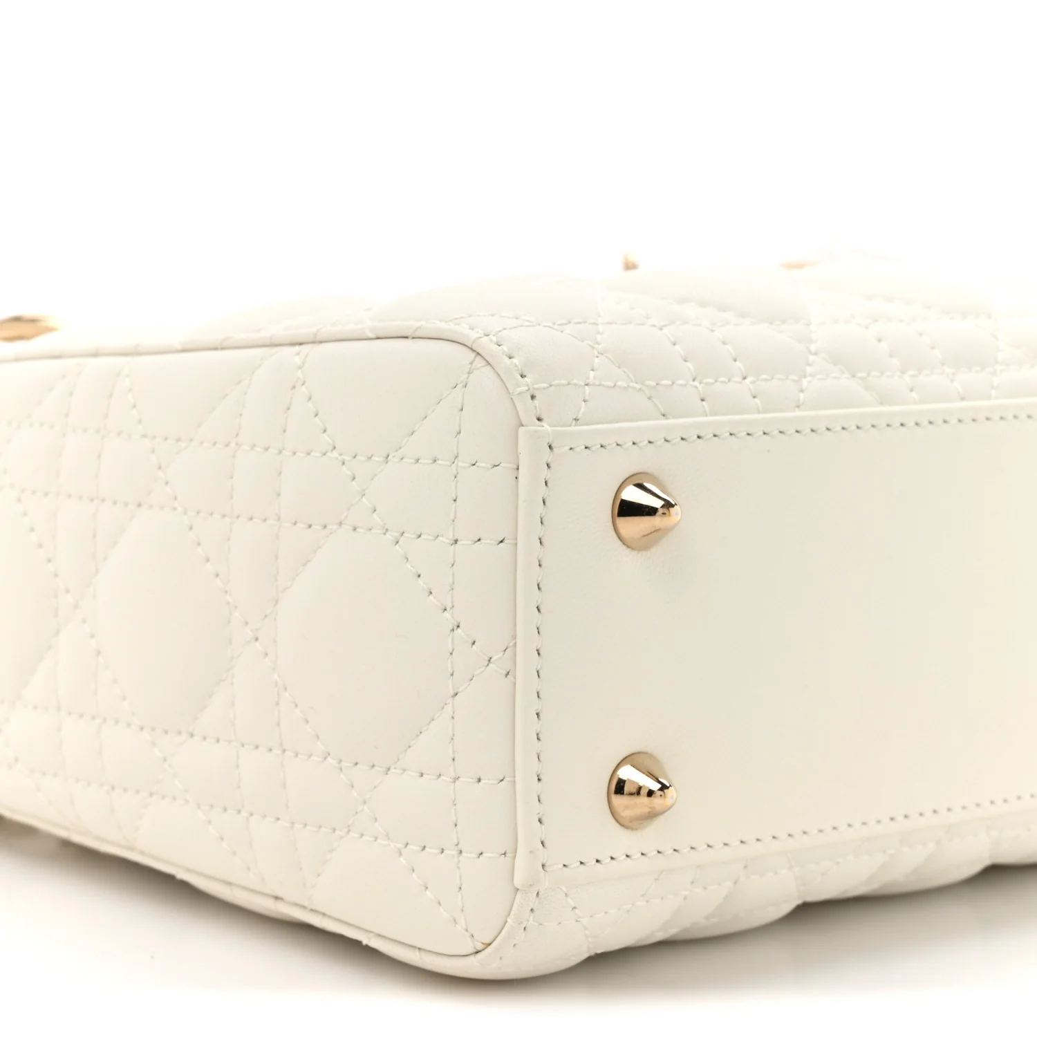 Lambskin Cannage Small My ABCDior Lady Dior White - Image 10